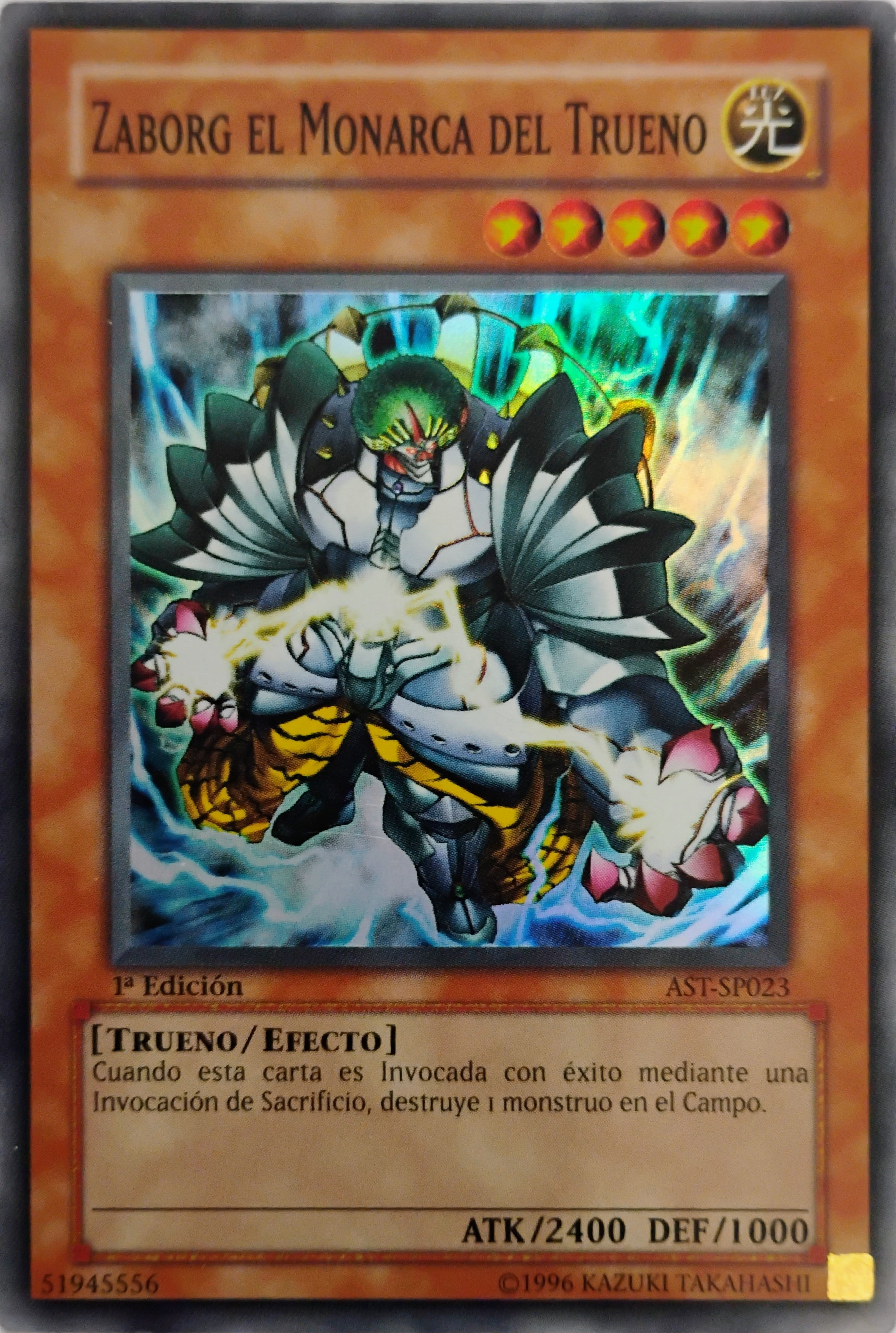 Yugioh! Zaborg El Monarca Del Trueno Ast-sp023 1st edition Super Rara