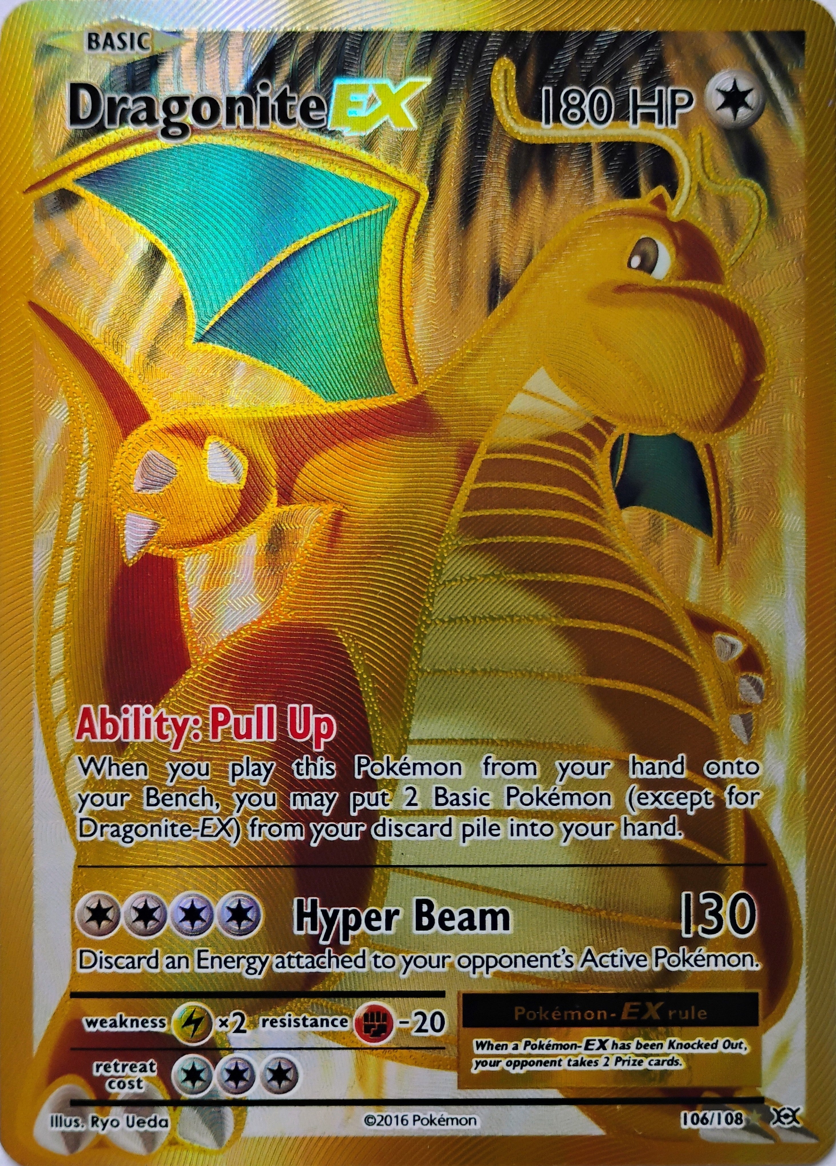 Pokémon tcg Dragonite Ex 106/108