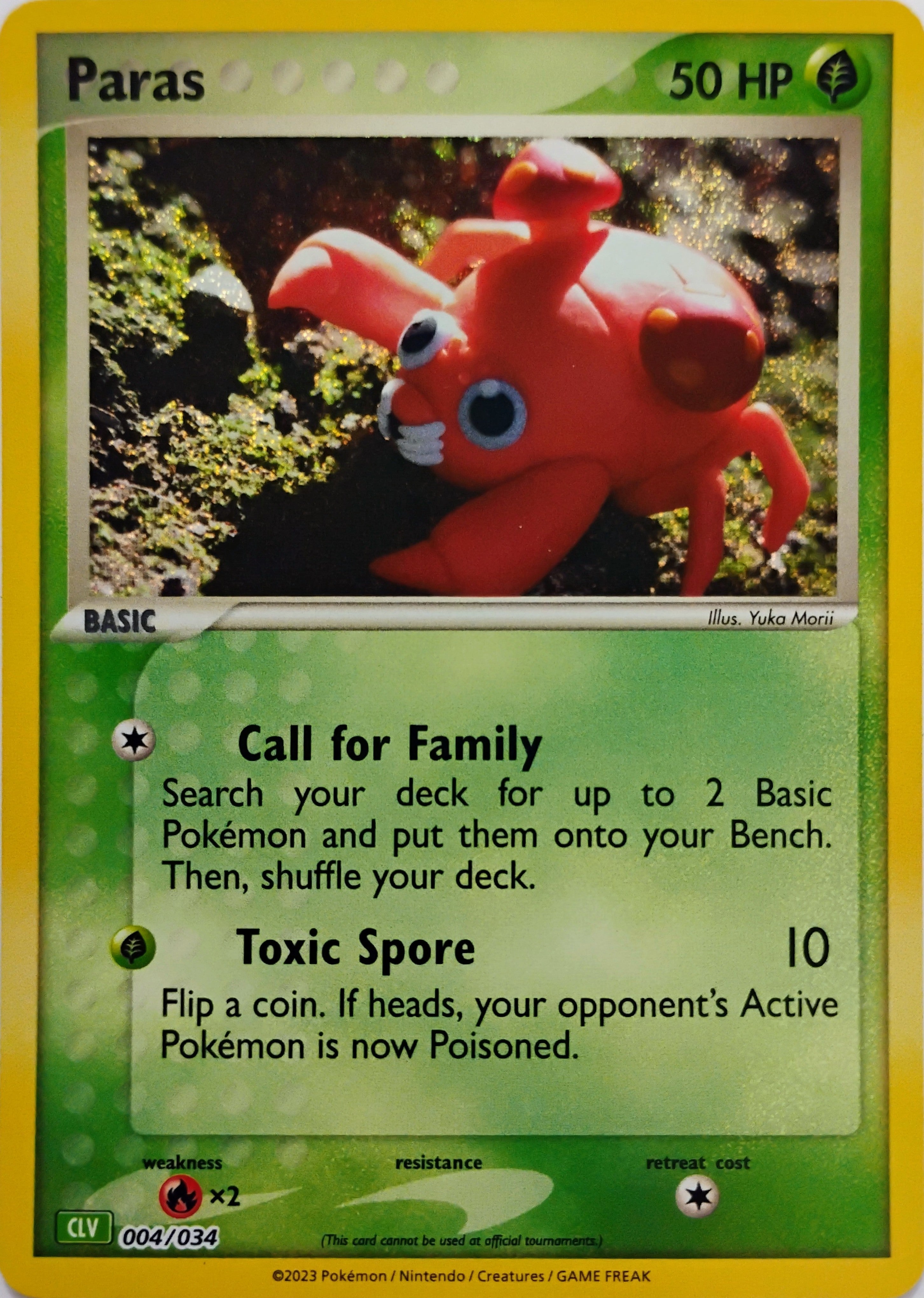 Pokémon tcg Paras 004/034 Holo (Clv)