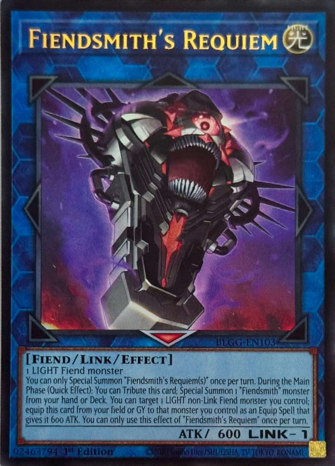 Yugioh! Fiendsmith's Requiem BLGG-EN103 1st Edition Ultra