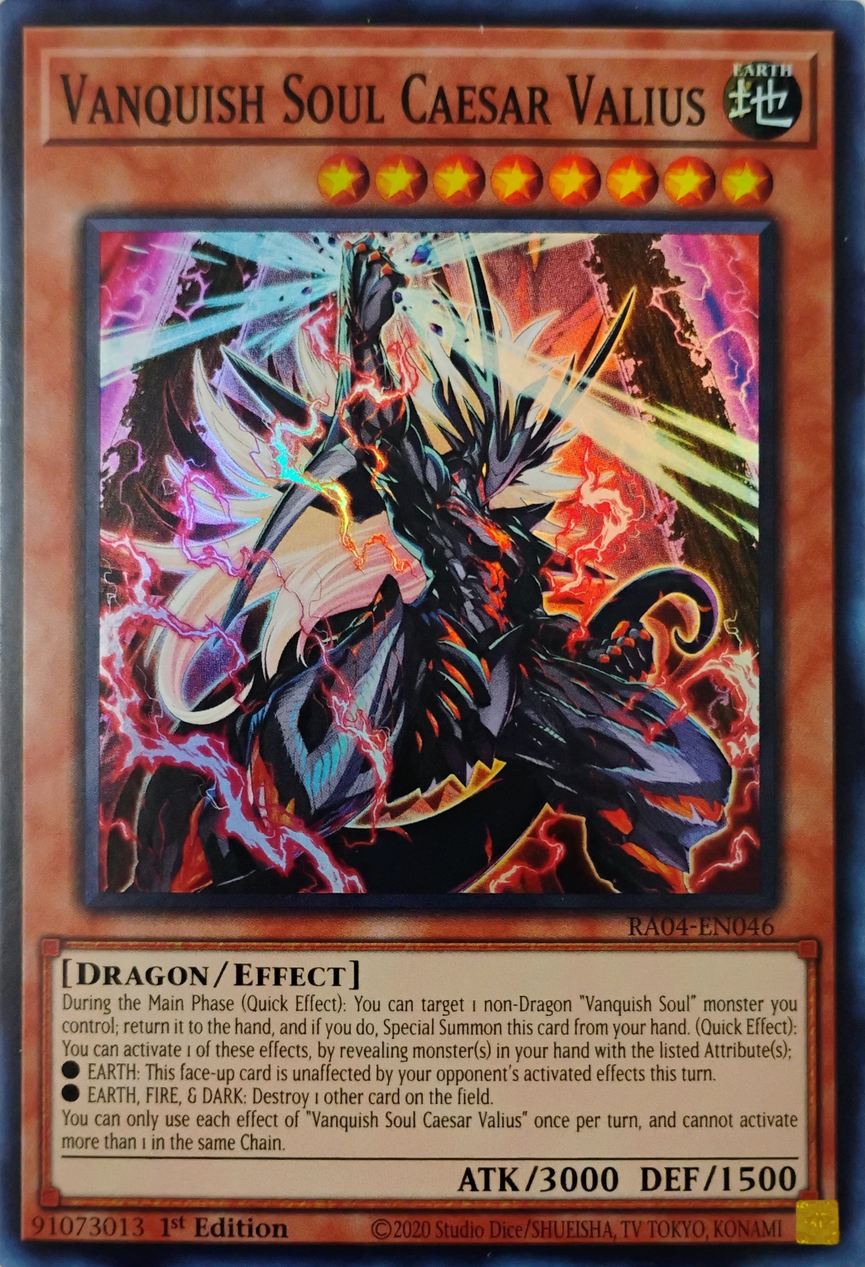 Yugioh! Vanquish Soul Caesar Valius Ra04-en046 Super Rare
