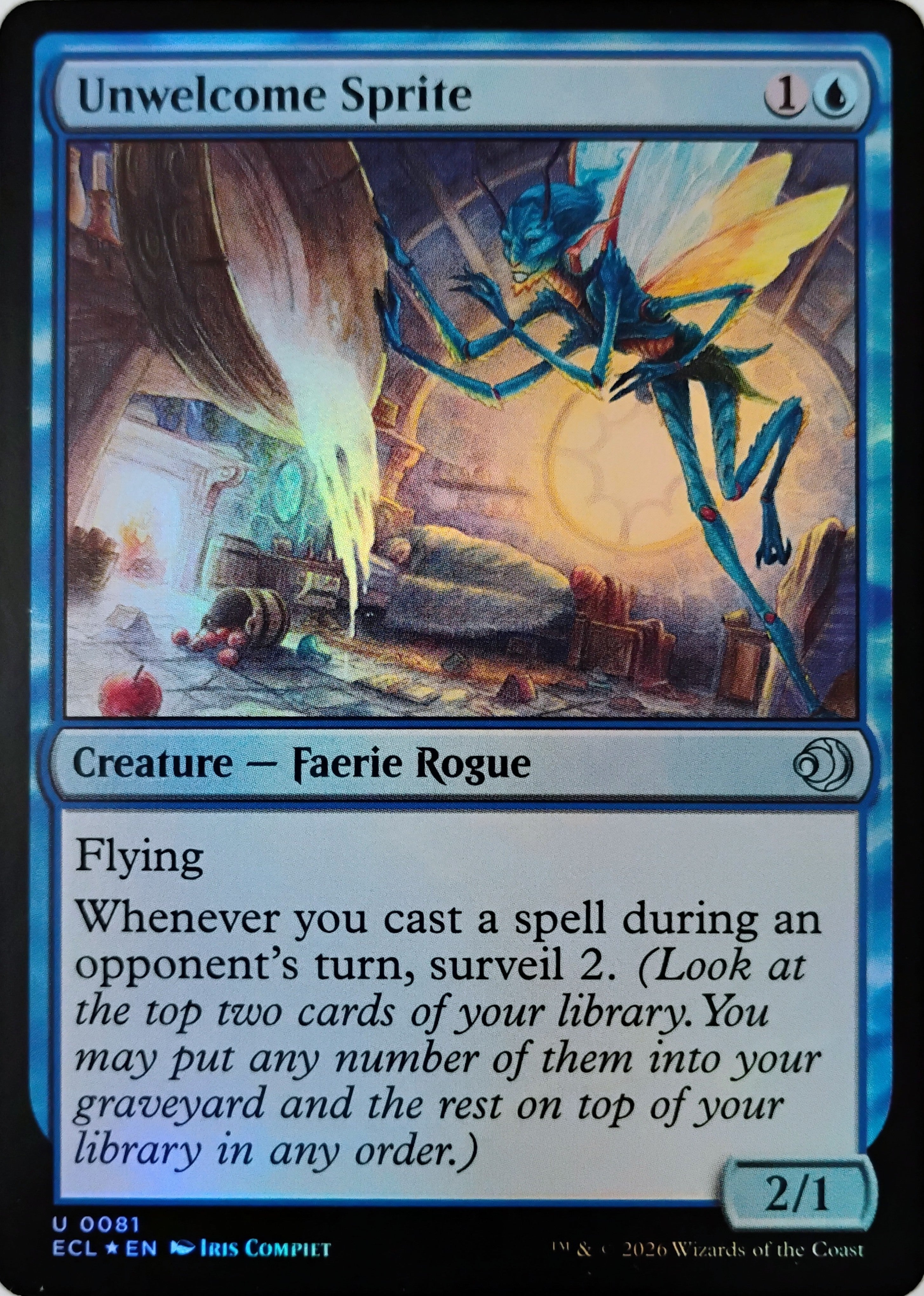 Magic tcg Unwelcome Sprite 0081 Foil