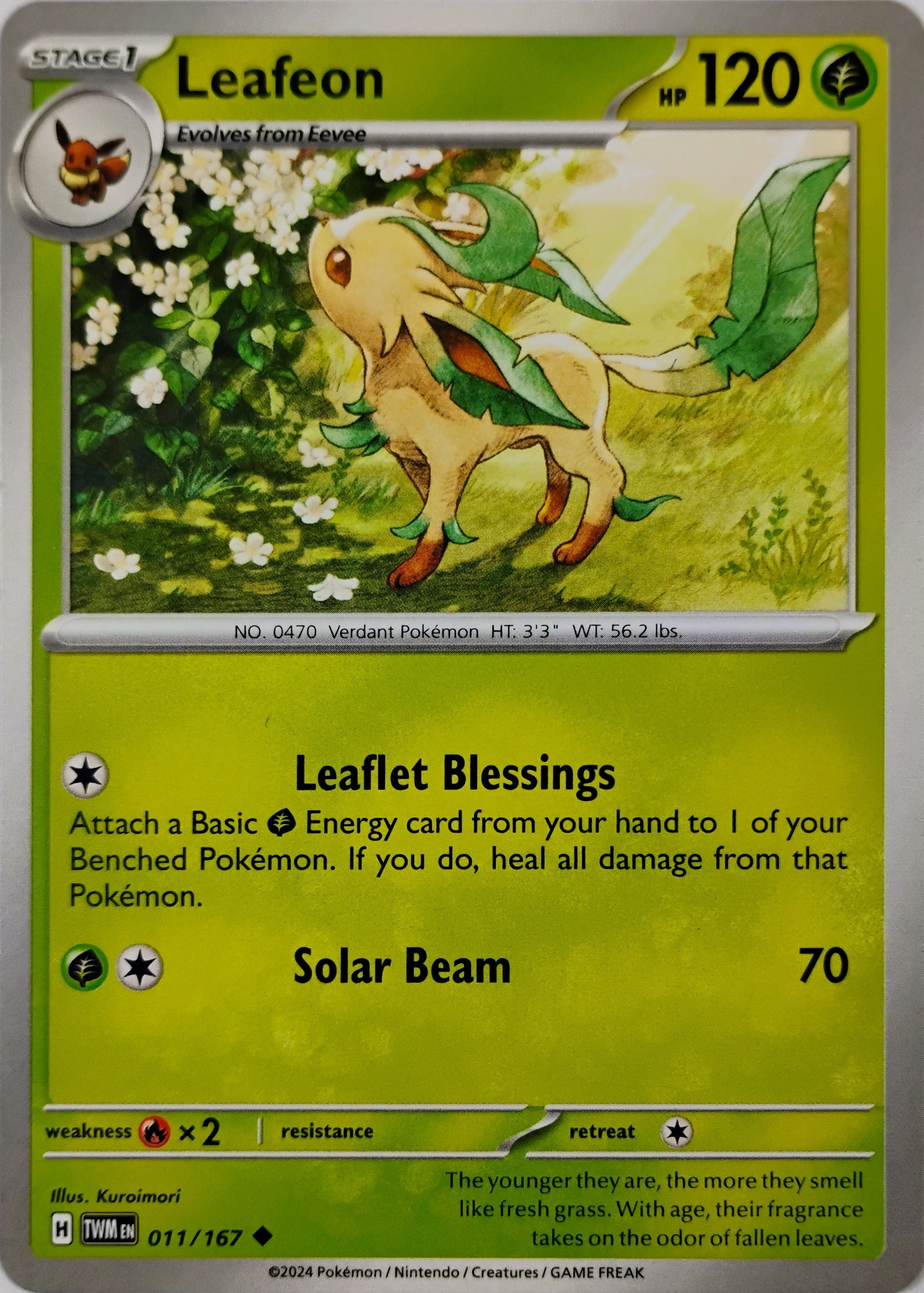 Pokémon tcg Leafeon 011/167