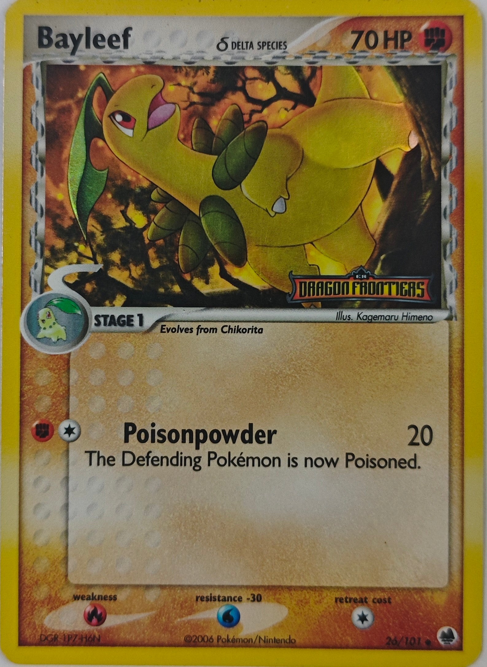 Pokémon Tcg Bayleef 26/101 Reverse (Dragon Frontiers)