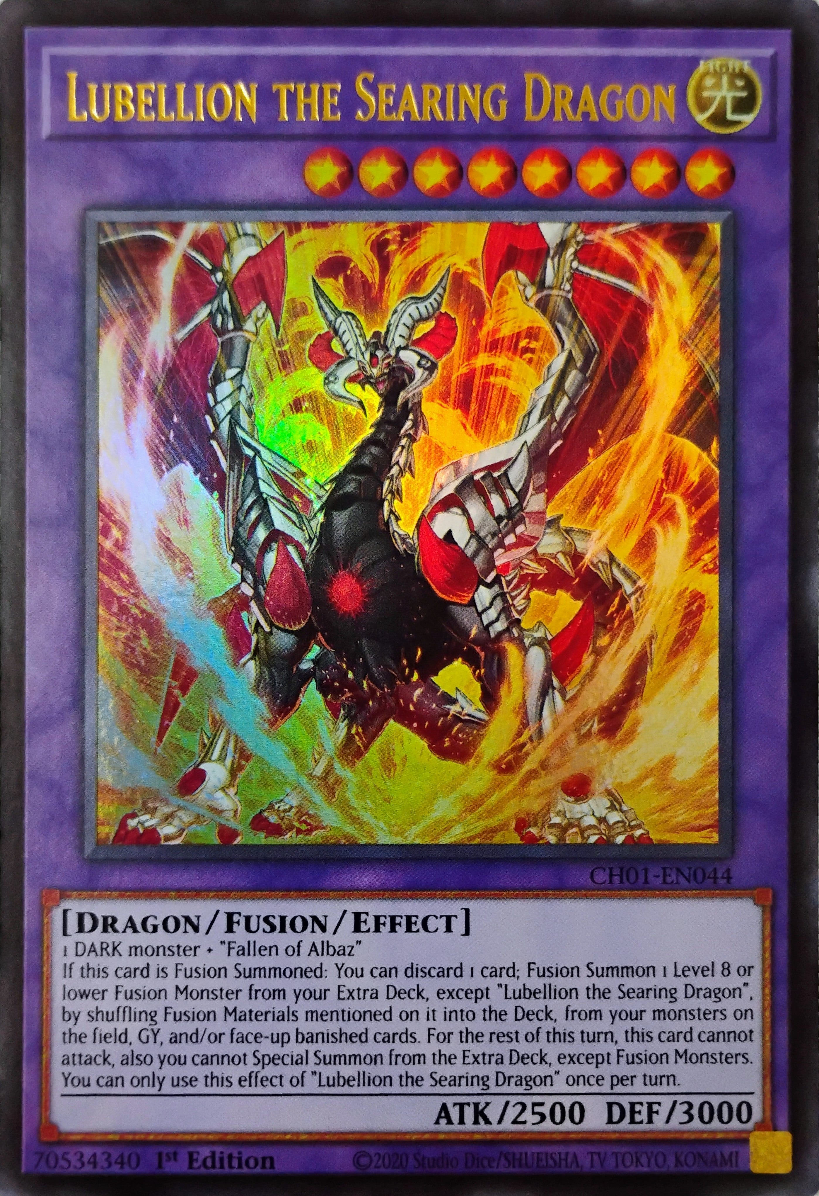 Yugioh! Lubellion The Searing Dragon Ch01-en044 Ultra Rare