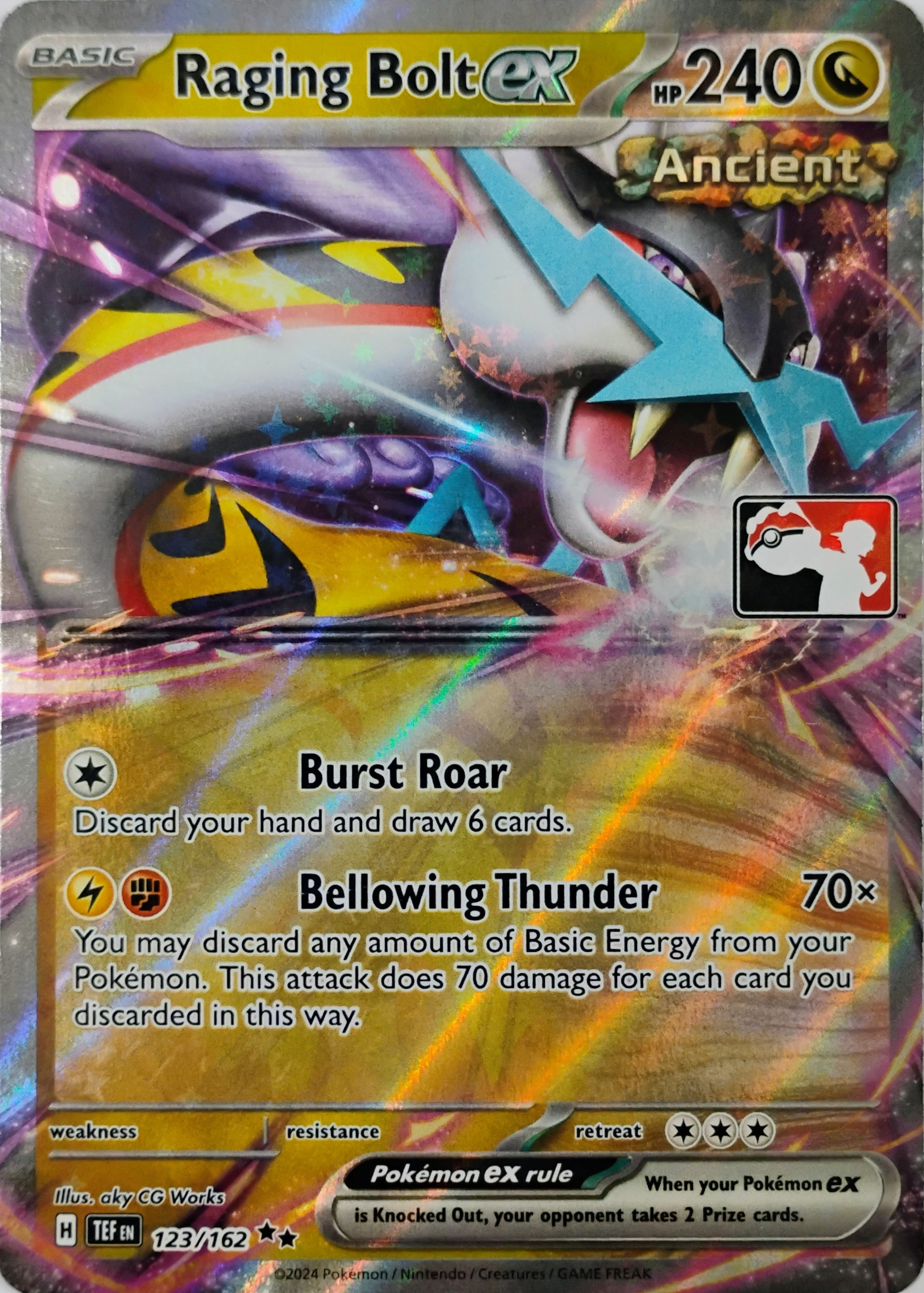 Pokémon tcg Raging Bolt Ex 123/162 (Liga)