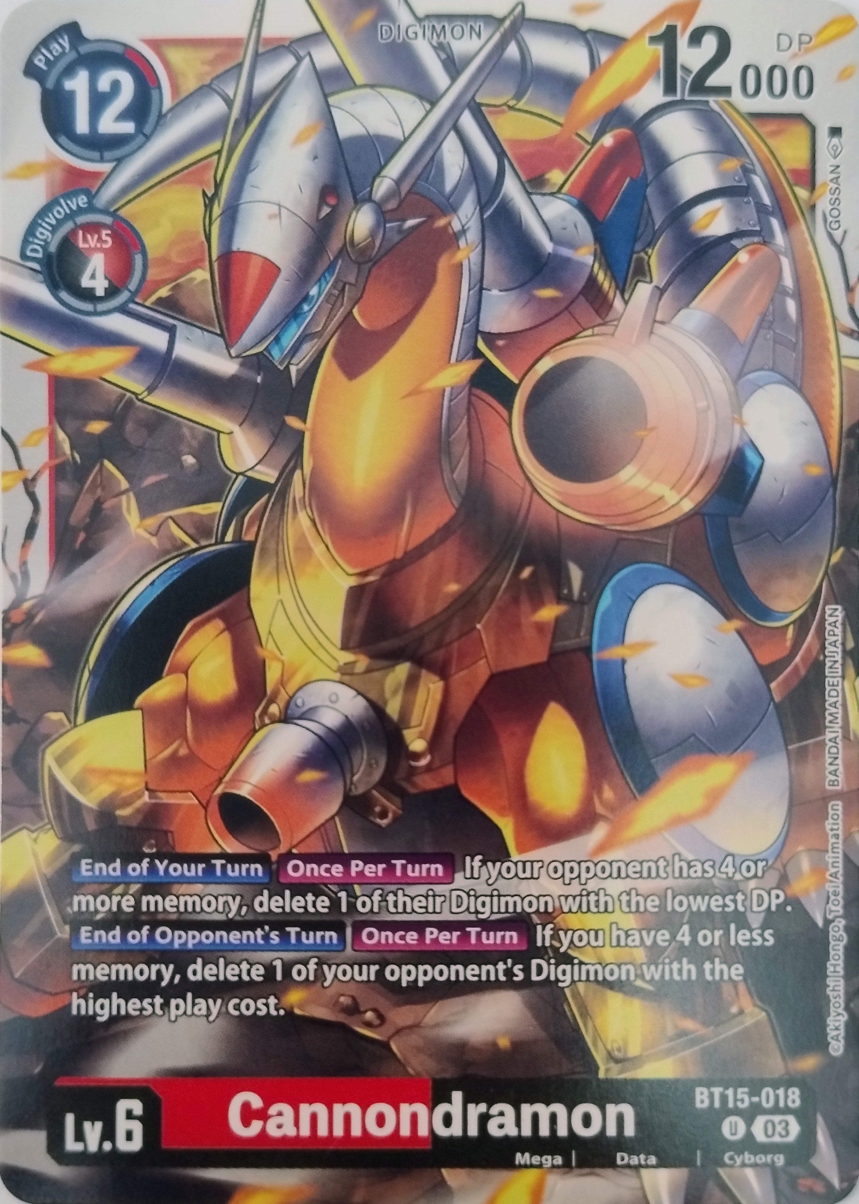 Digimon Tcg Cannondramon Bt15-018