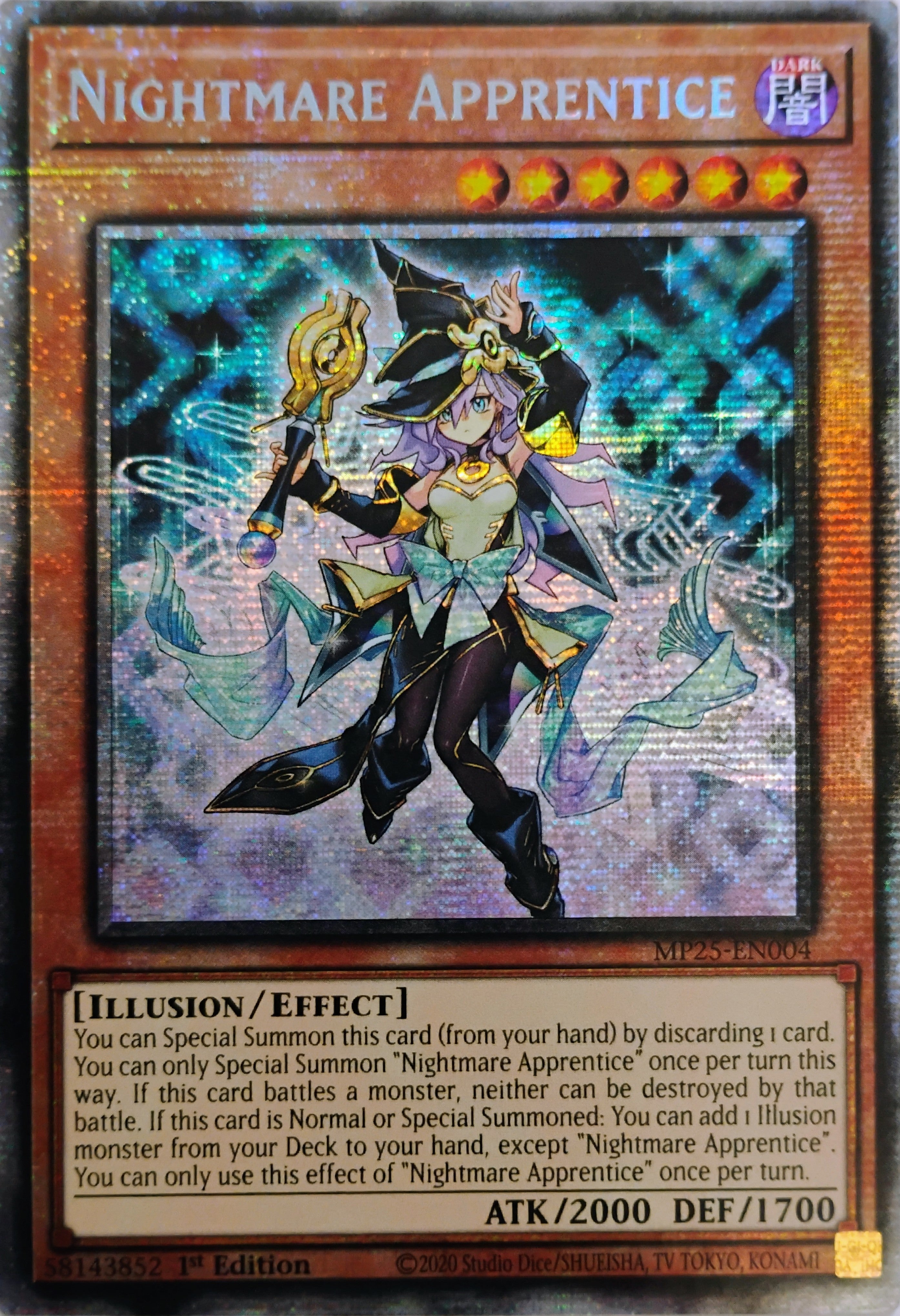 Yugioh! Nightmare Apprentice Mp25-en004 1st Edition Starlight