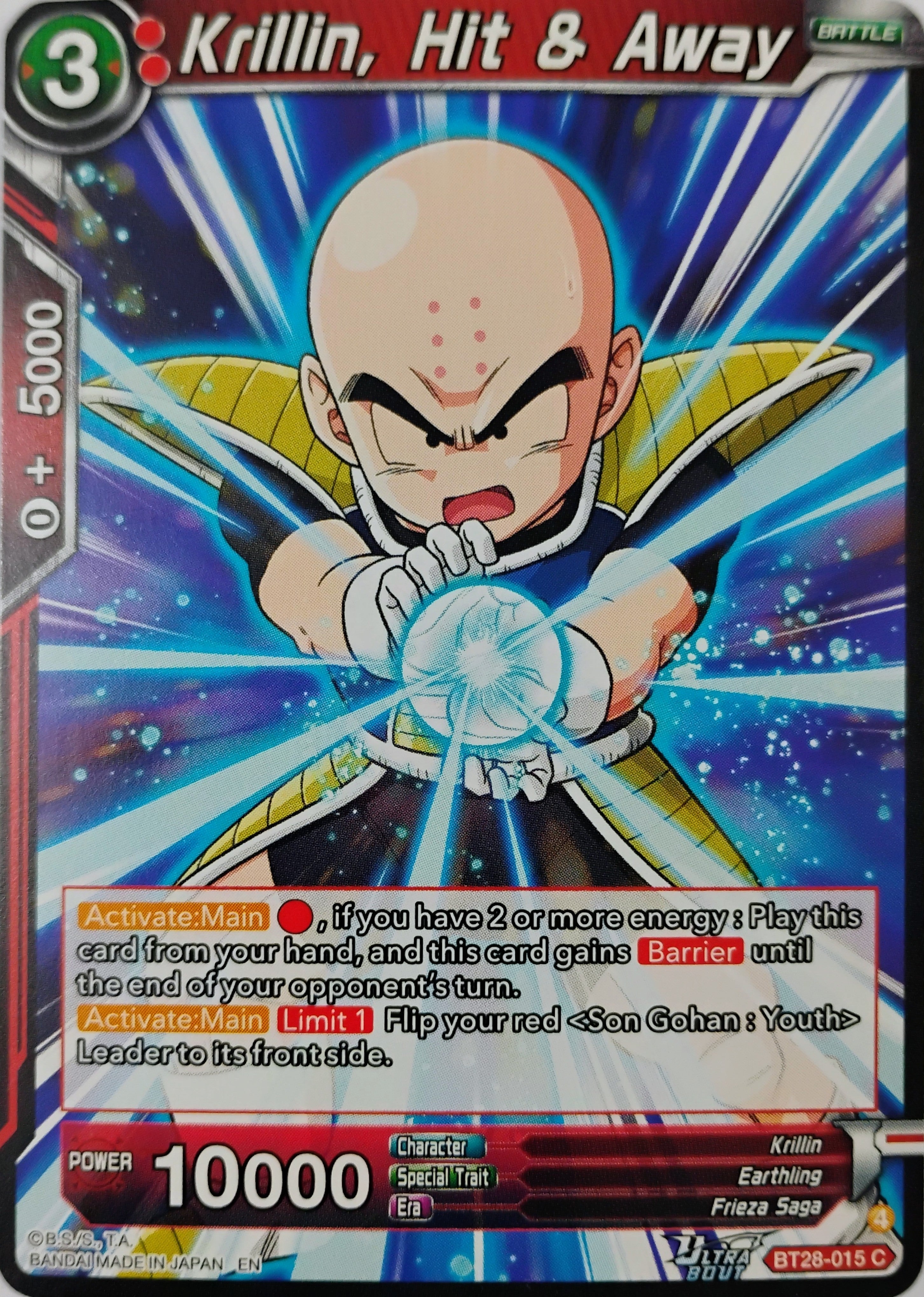 Dragón ball Krillin, Hit & Away Bt28-015