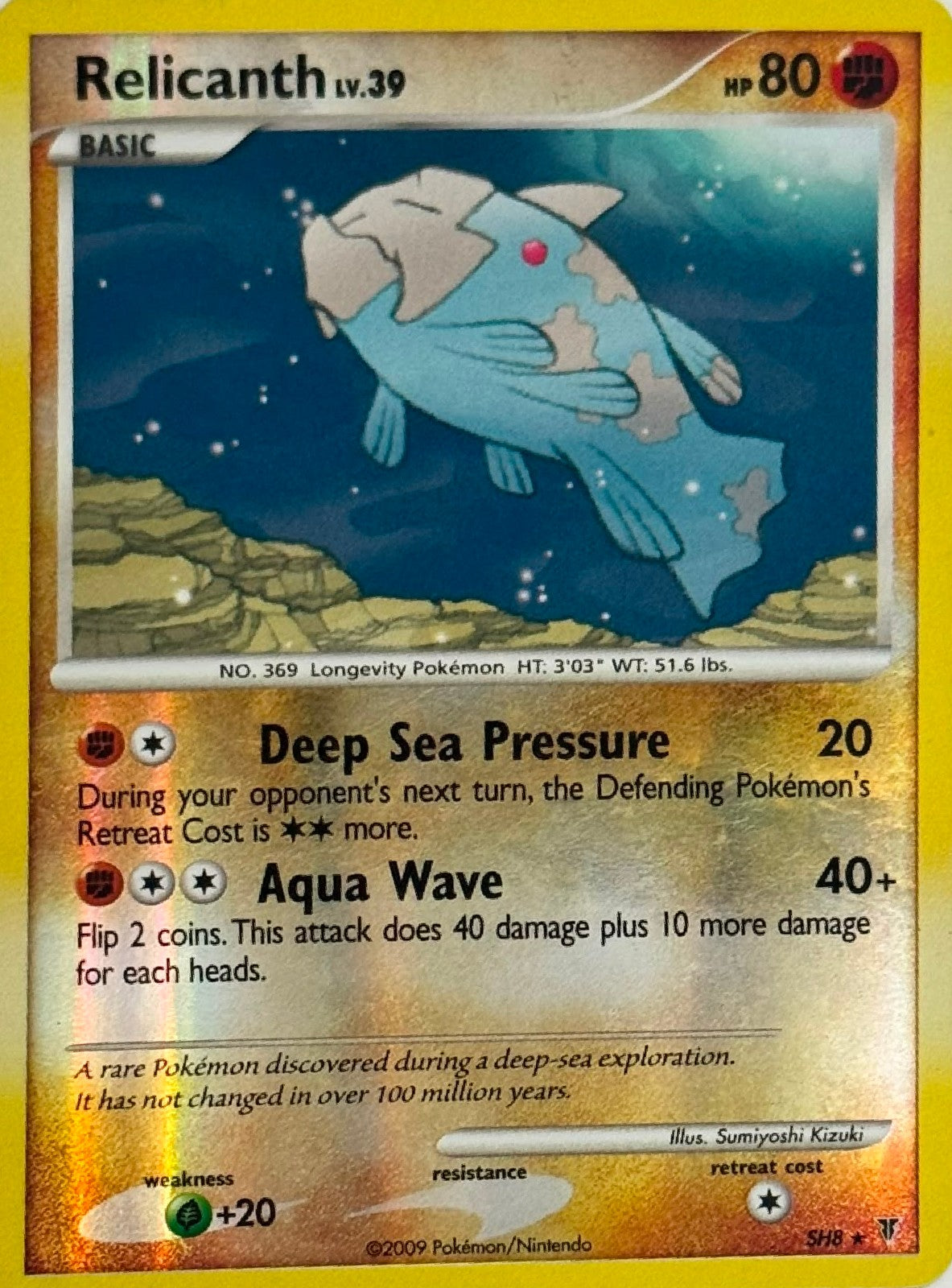 Pokémon Tcg Relicanth Lv.39 SH8 Reverse