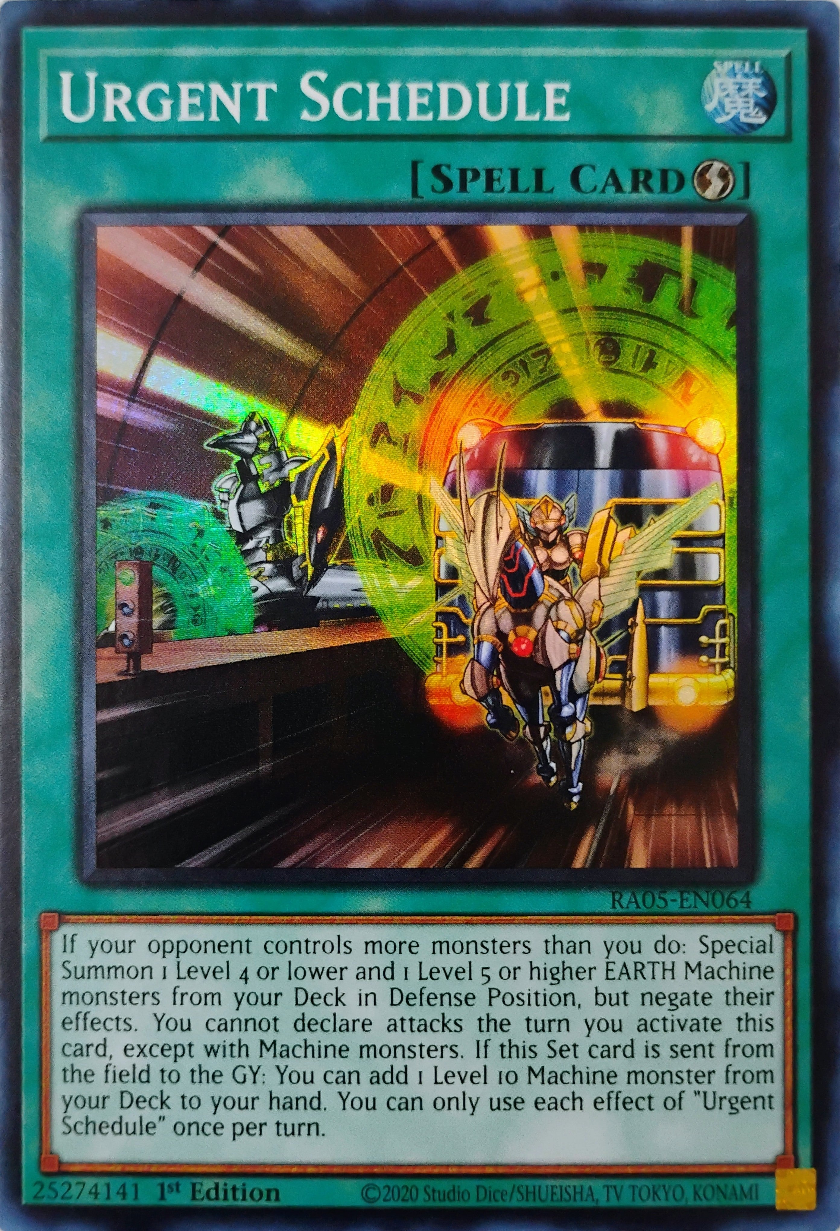 Yugioh! Urgent Schedule Ra05-en064 1st edition