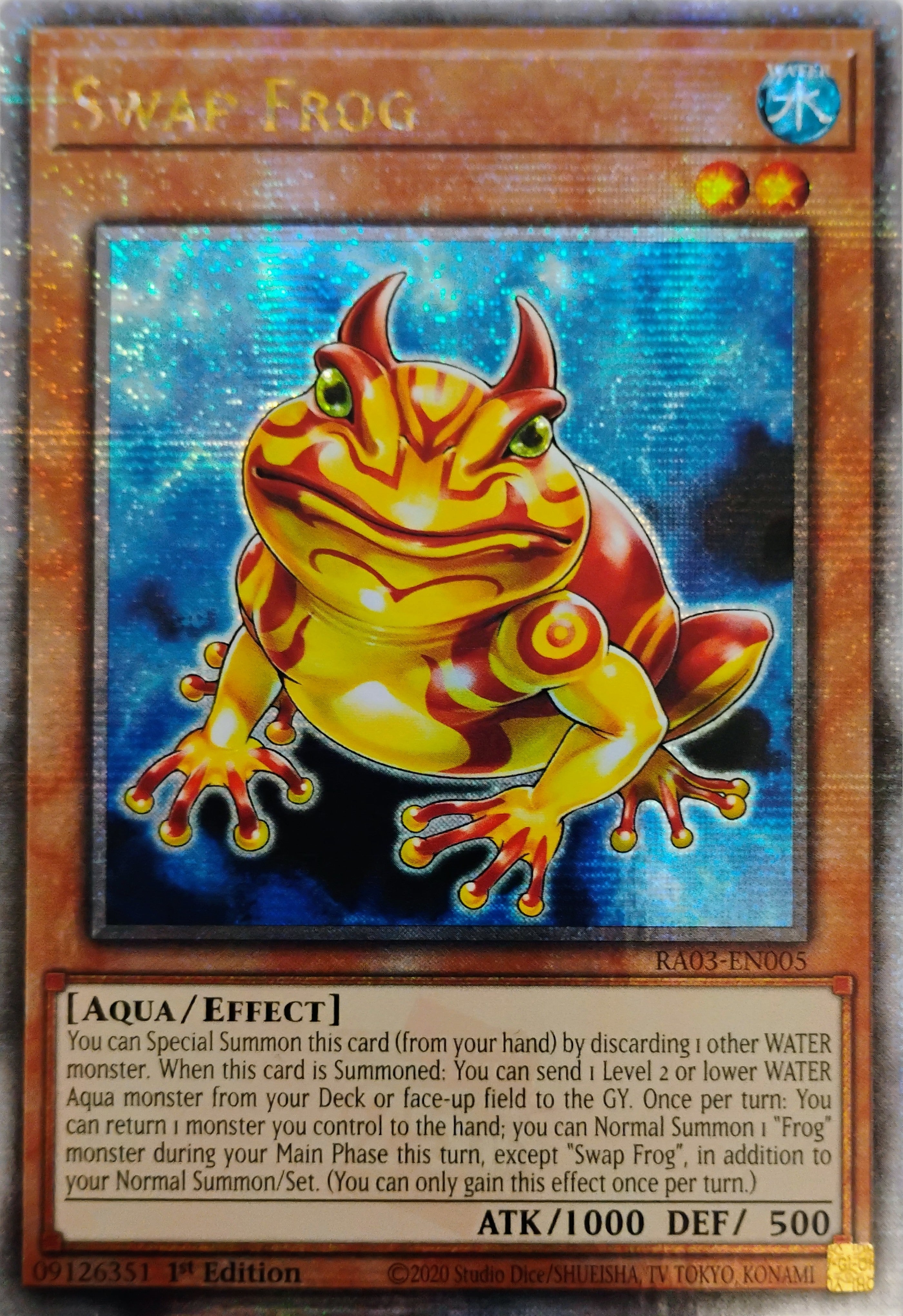 Yugioh! Swap Frog Ra03-en005 1st edition Quarter Century