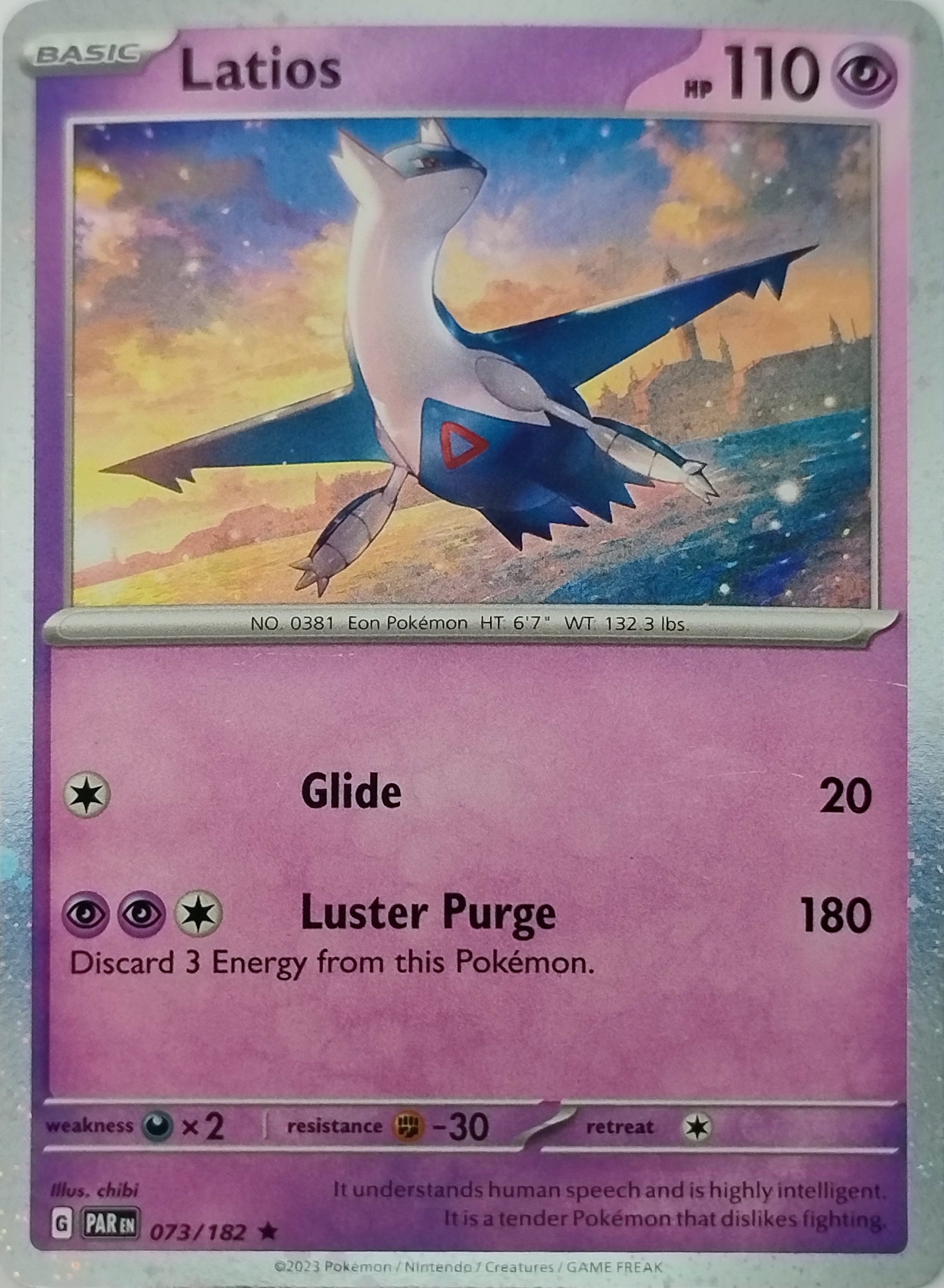 Pokemon Tcg Latios 073/182 Holo Cosmos