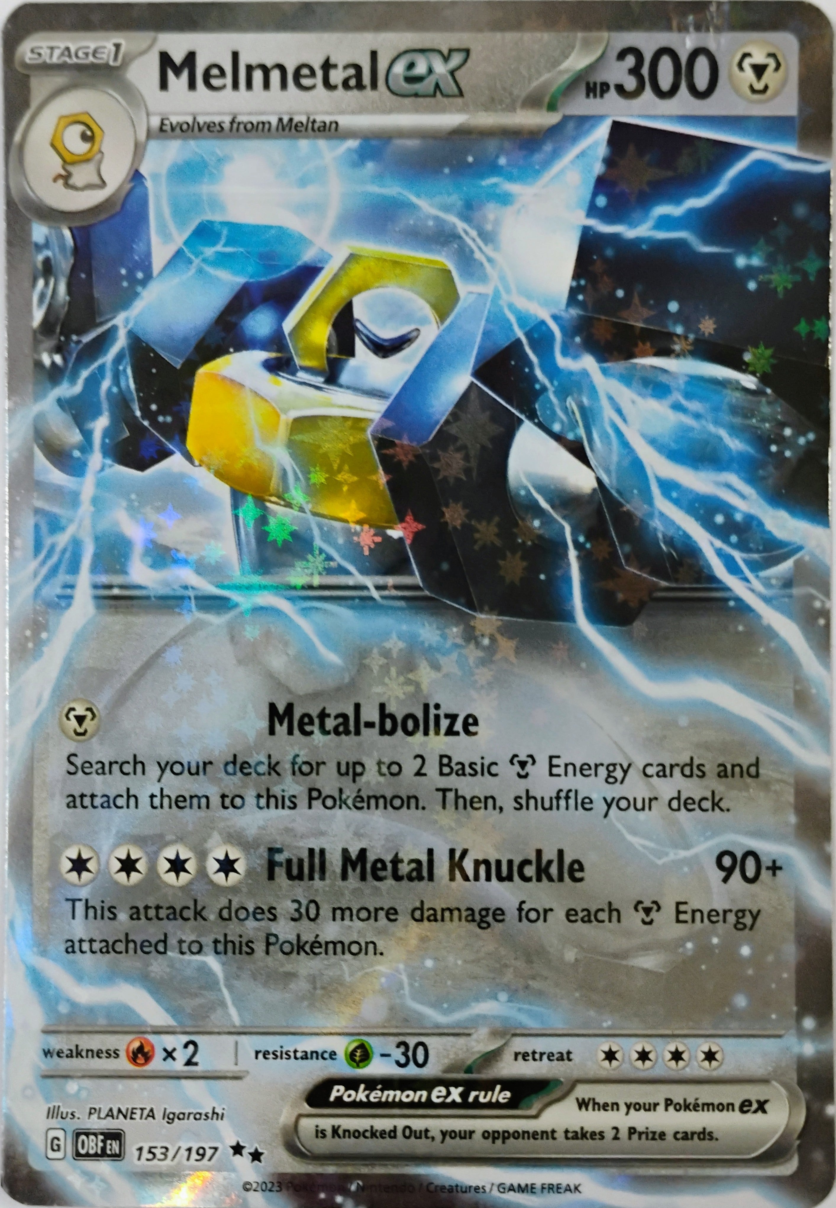 Pokémon tcg Melmetal Ex 153/197