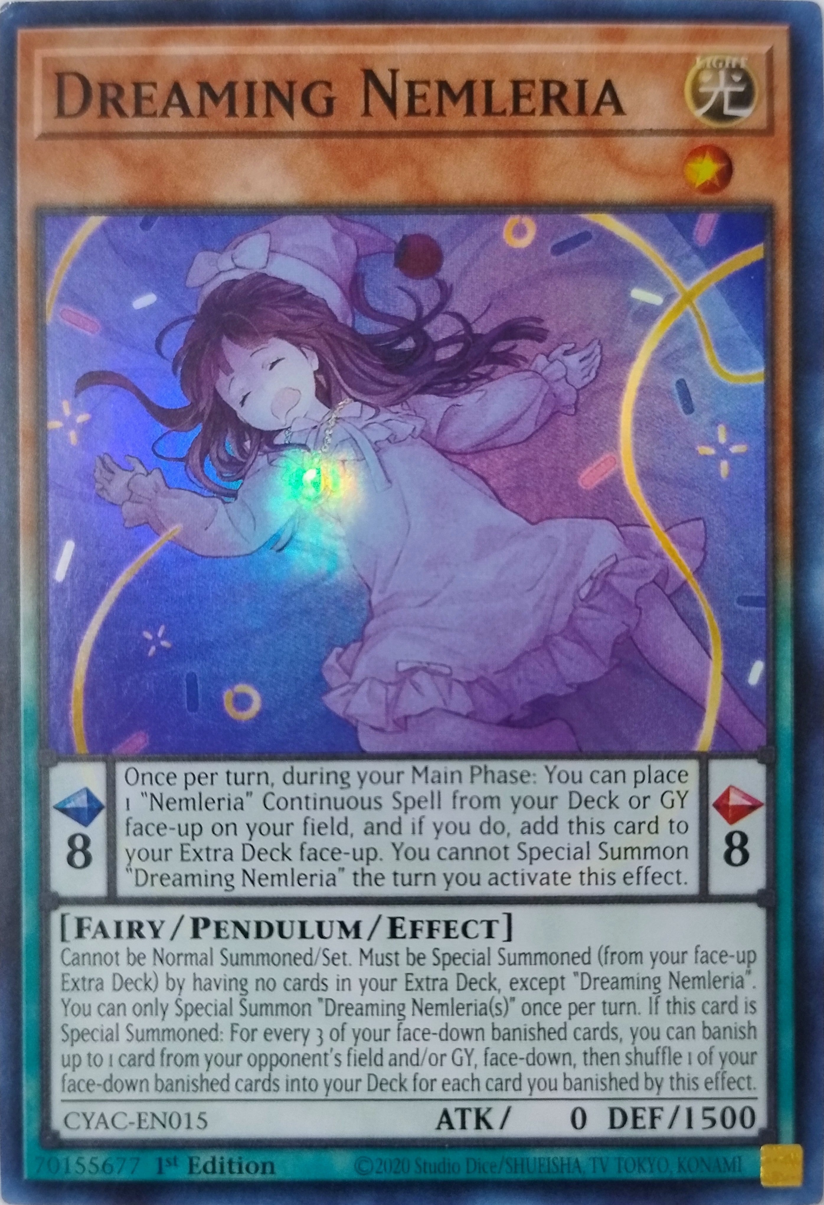 Yugioh! Dreaming Nemleria Cyac-en015 1st Edition