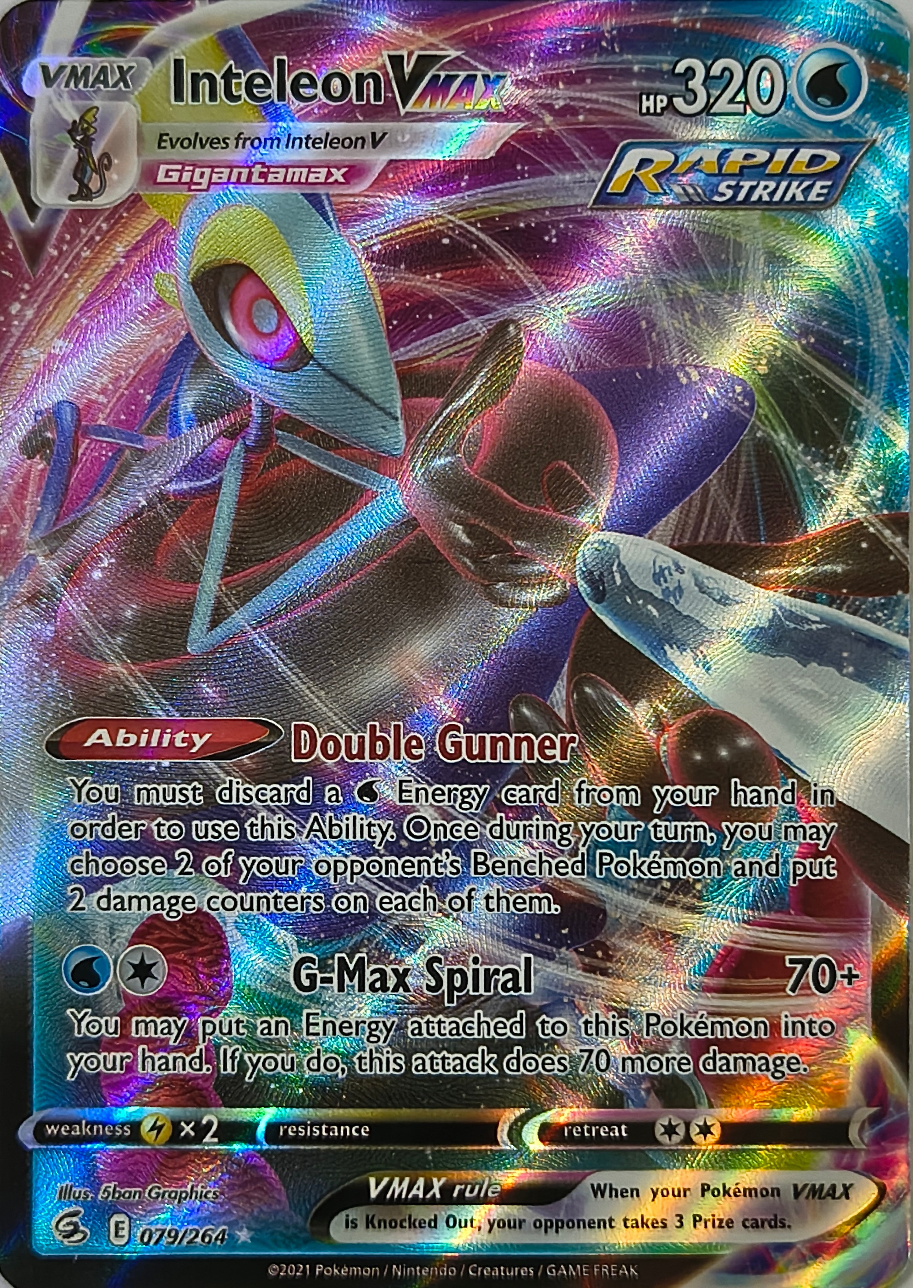 Pokémon tcg Inteleon Vmax 079/264