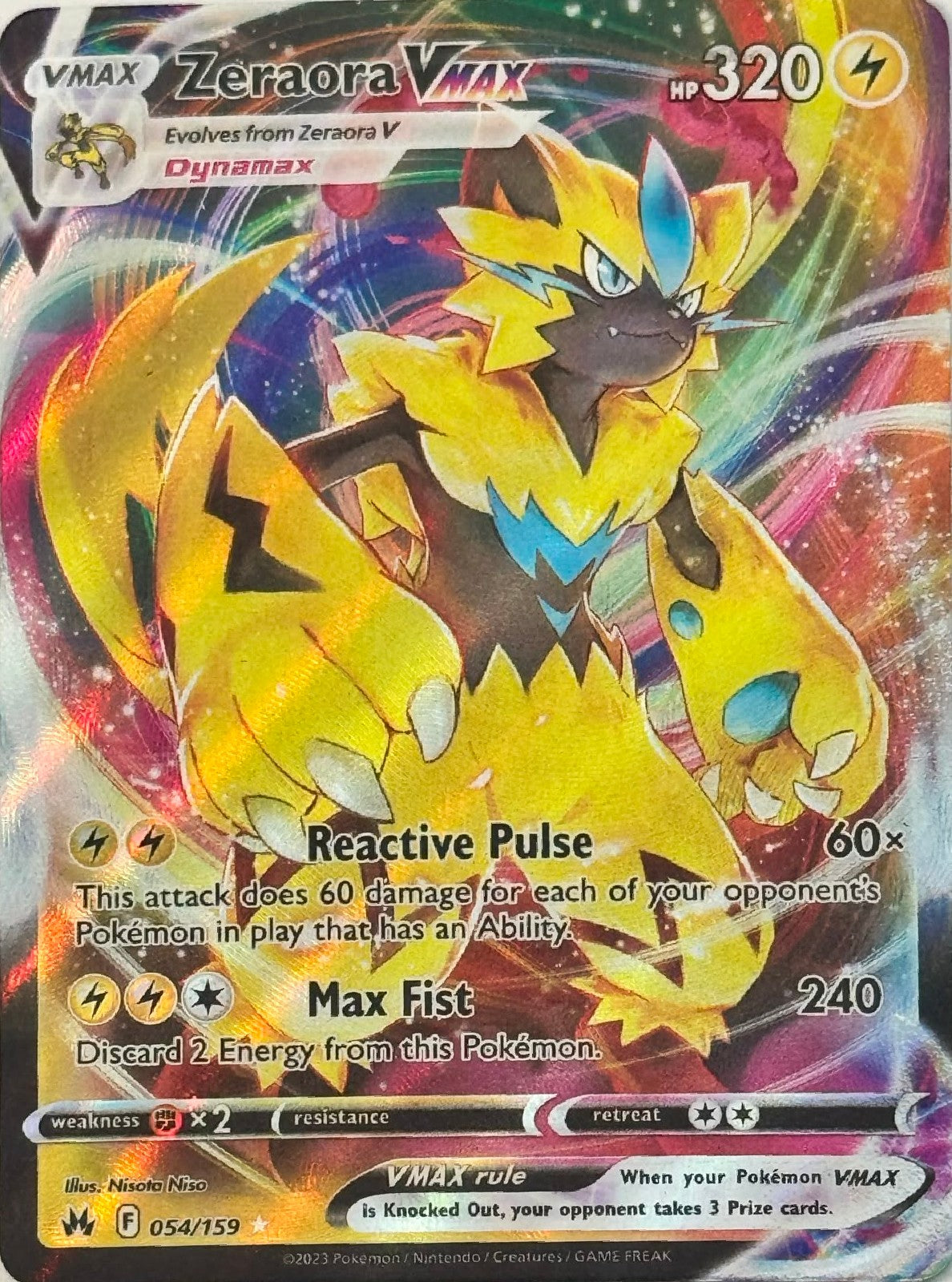 Pokémon Tcg Zeraora Vmax 054/159