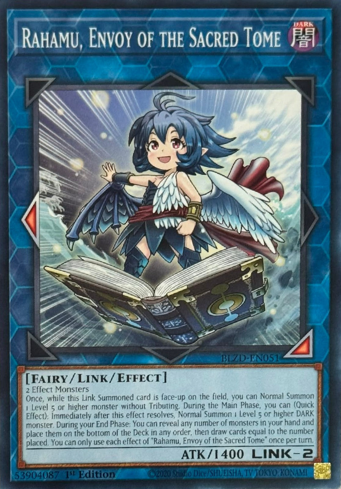Yugioh! Rahamu Envoy Of The Sacred Tome BLZD-EN051 1st Edition
