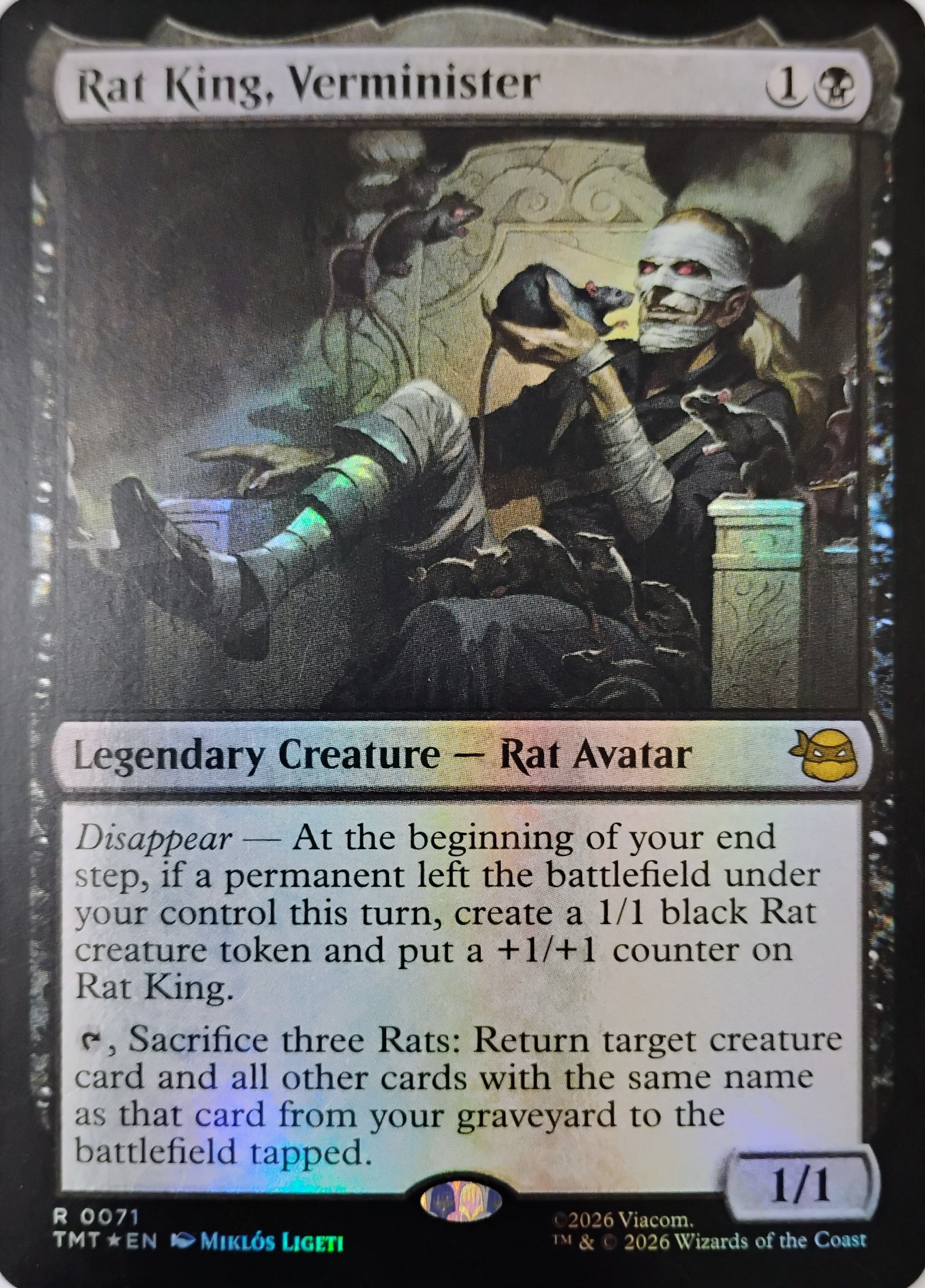 Magic tcg Rat King, Verminister 0071 Foil