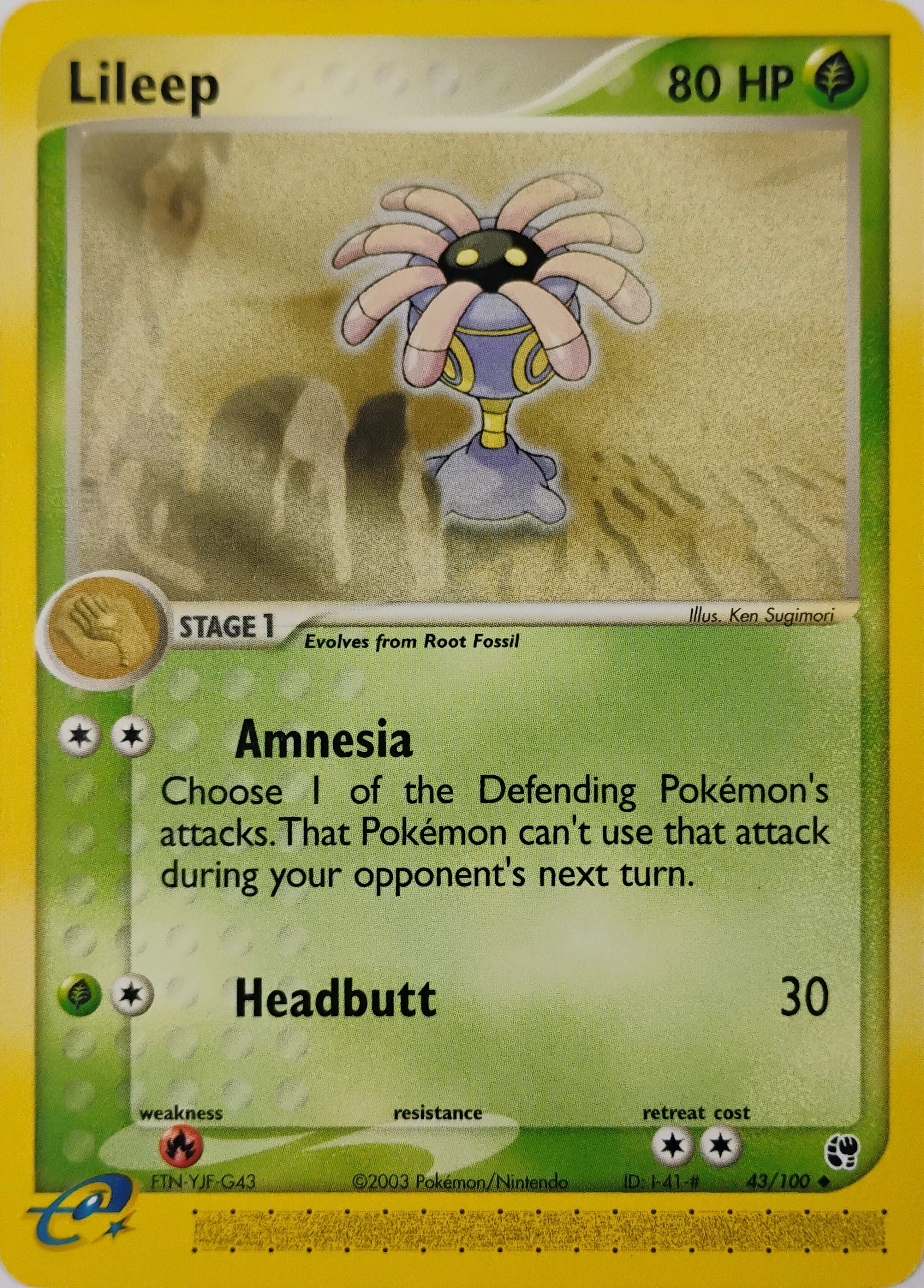 Pokémon tcg Lileep 43/100