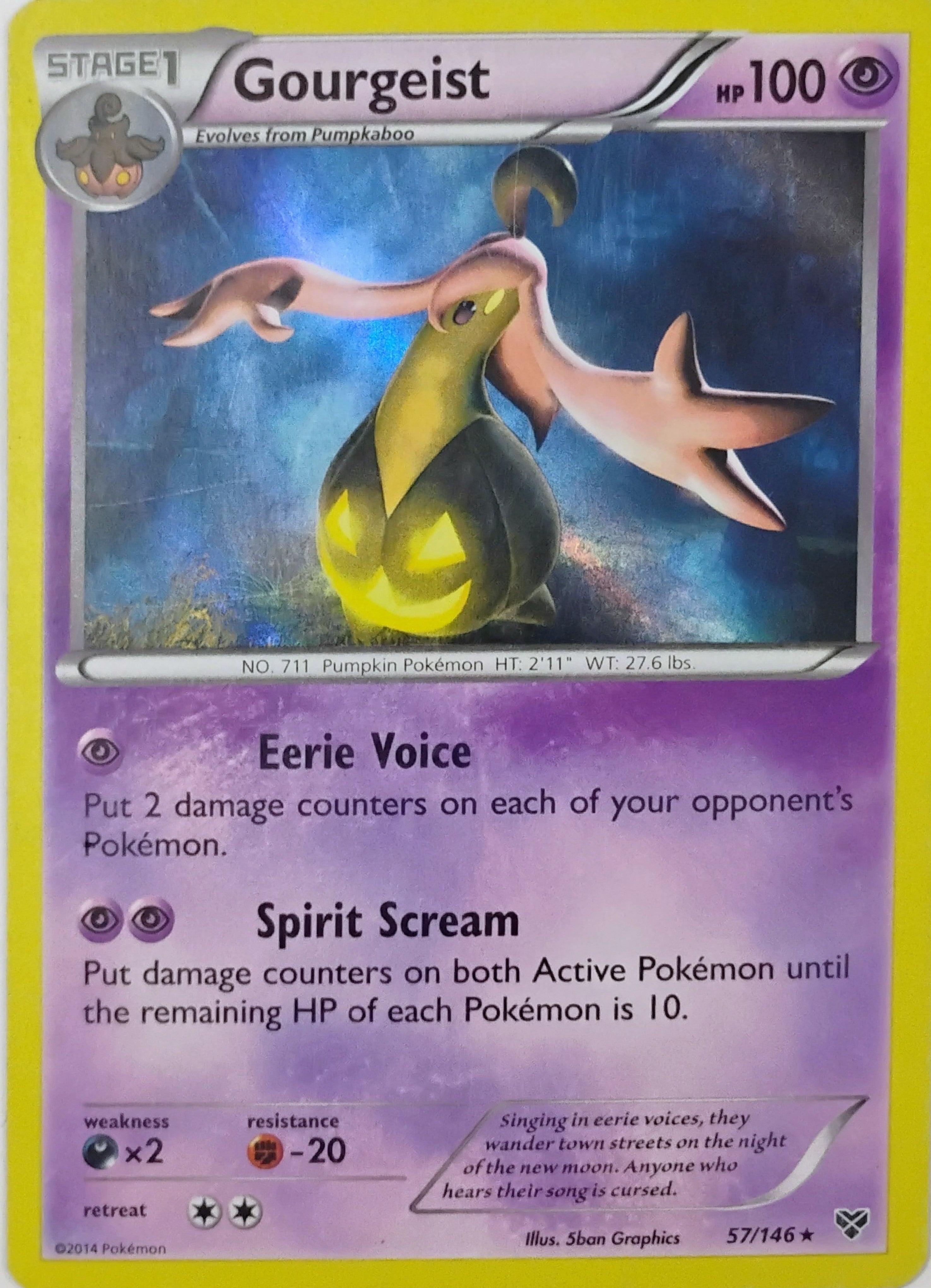 Pokémon Tcg Gourgeist 57/146 Holo
