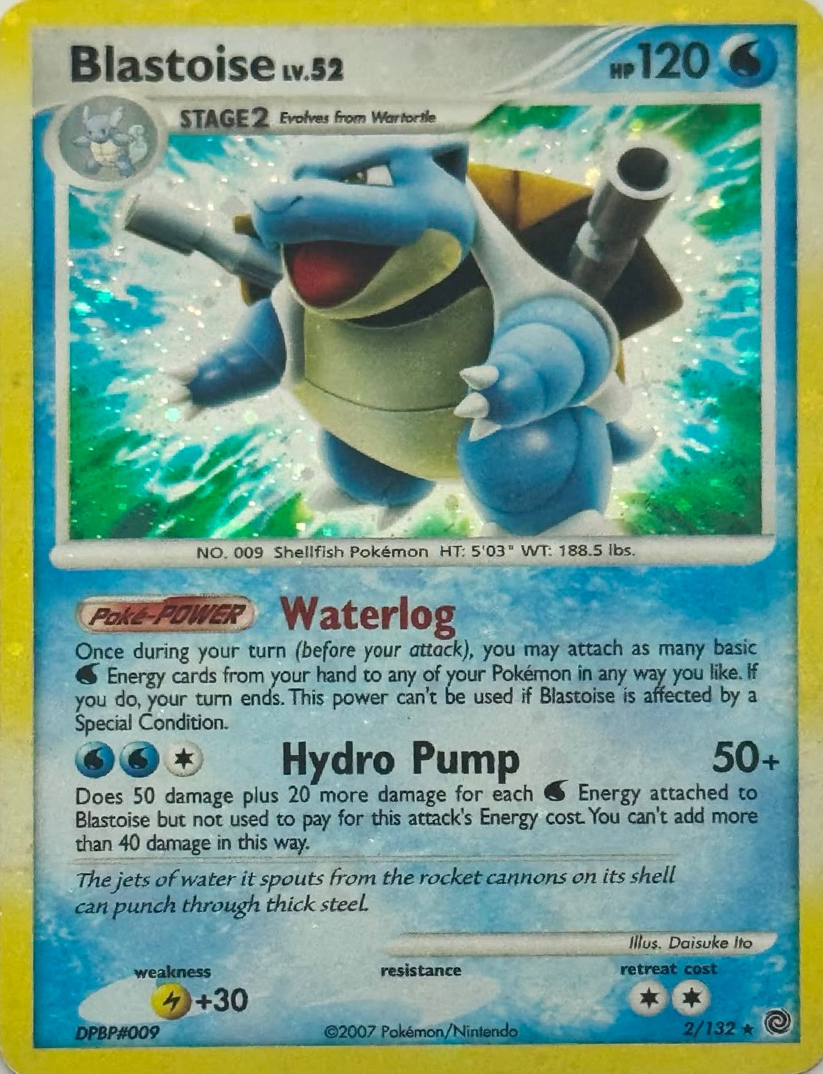 Pokémon Tcg Blastoise Lv.52 2/132 Holo