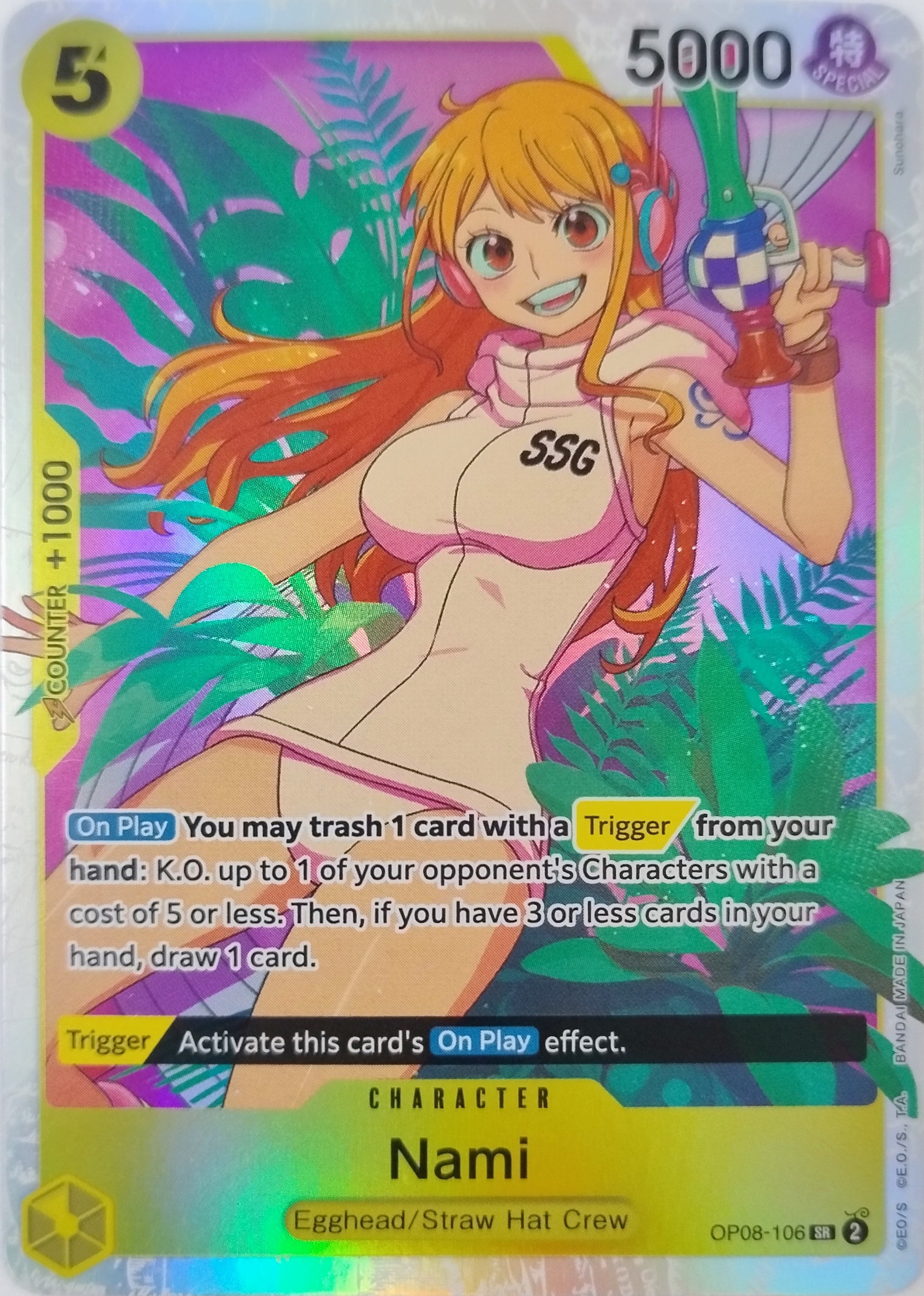 One Piece Tcg Nami Op08-106 Foil