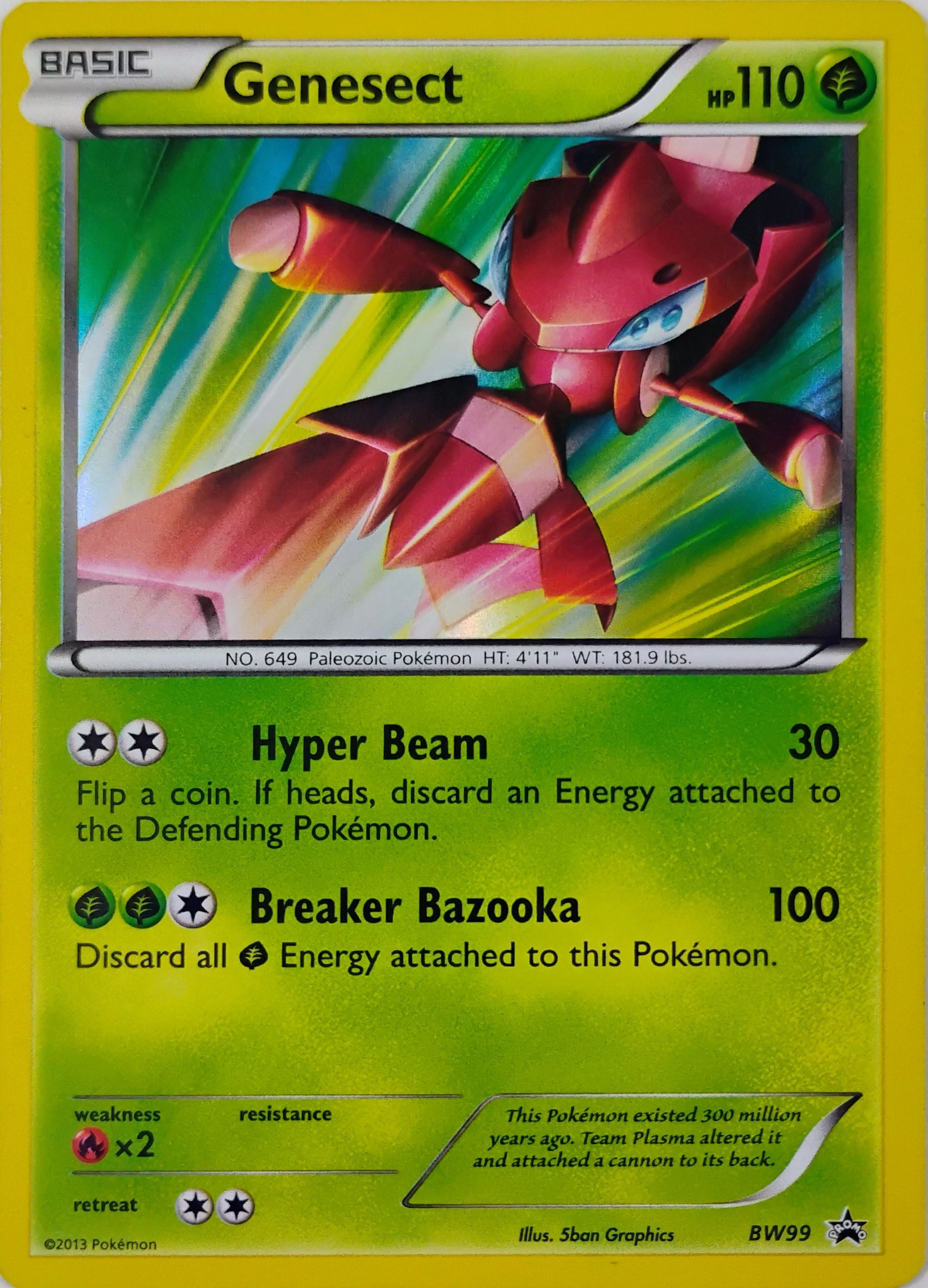 Pokémon tcg Genesect Bw99 Holo