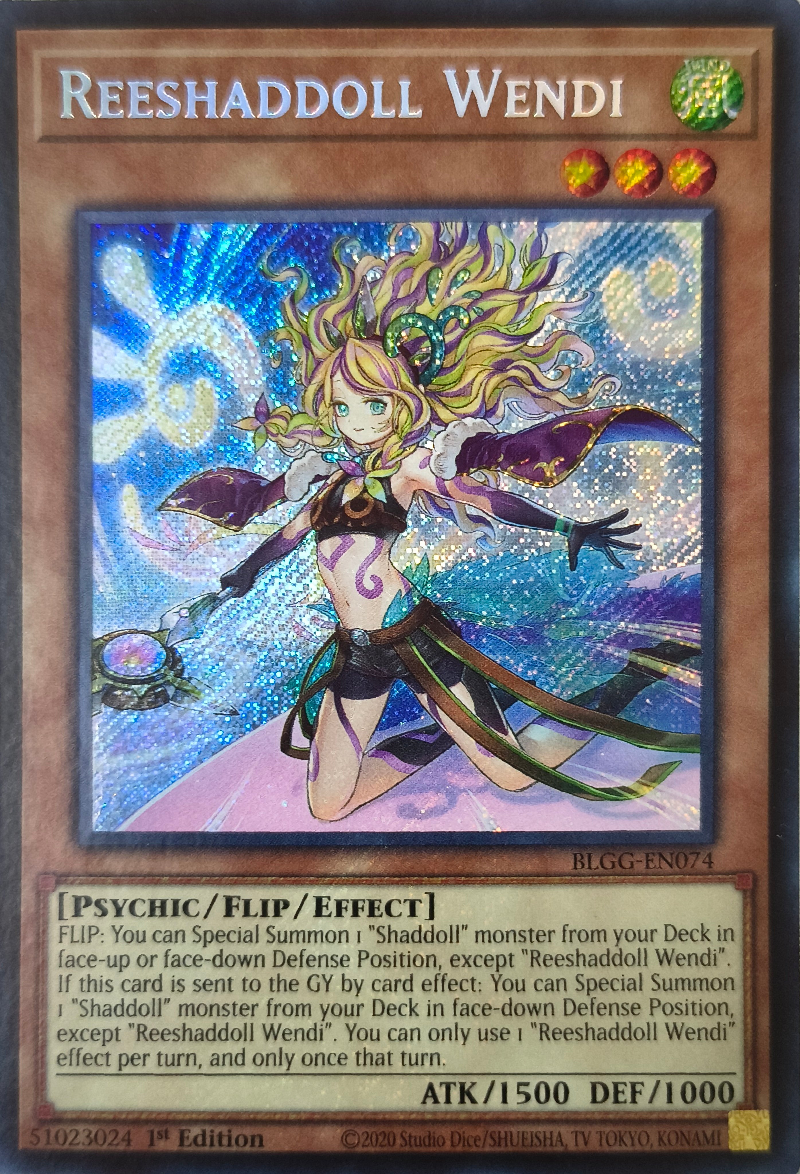 Yugioh! Reshaddoll Wendi Blgg-en074 1st edition Secreta