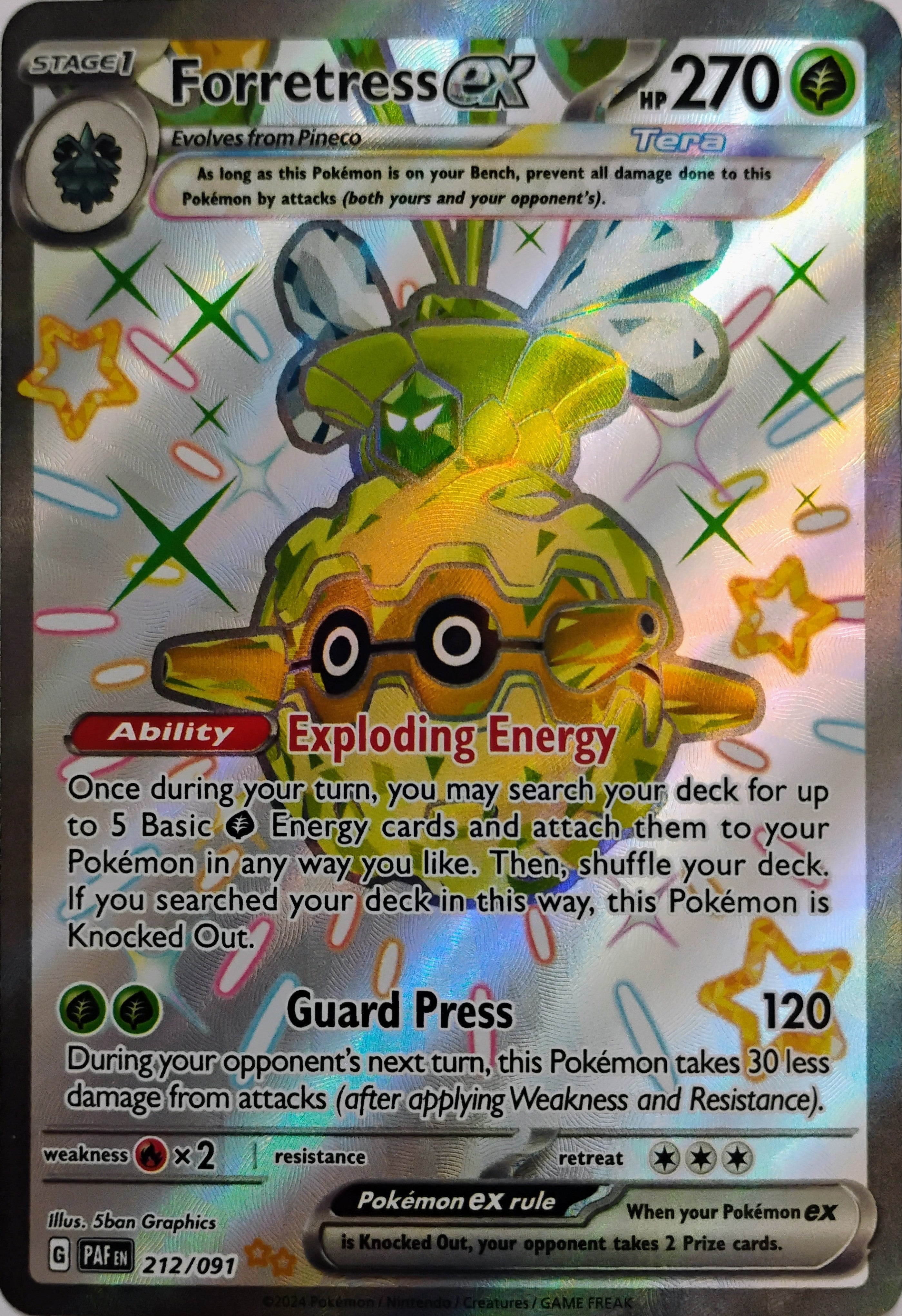 Pokémon tcg Forretress Ex 212/091