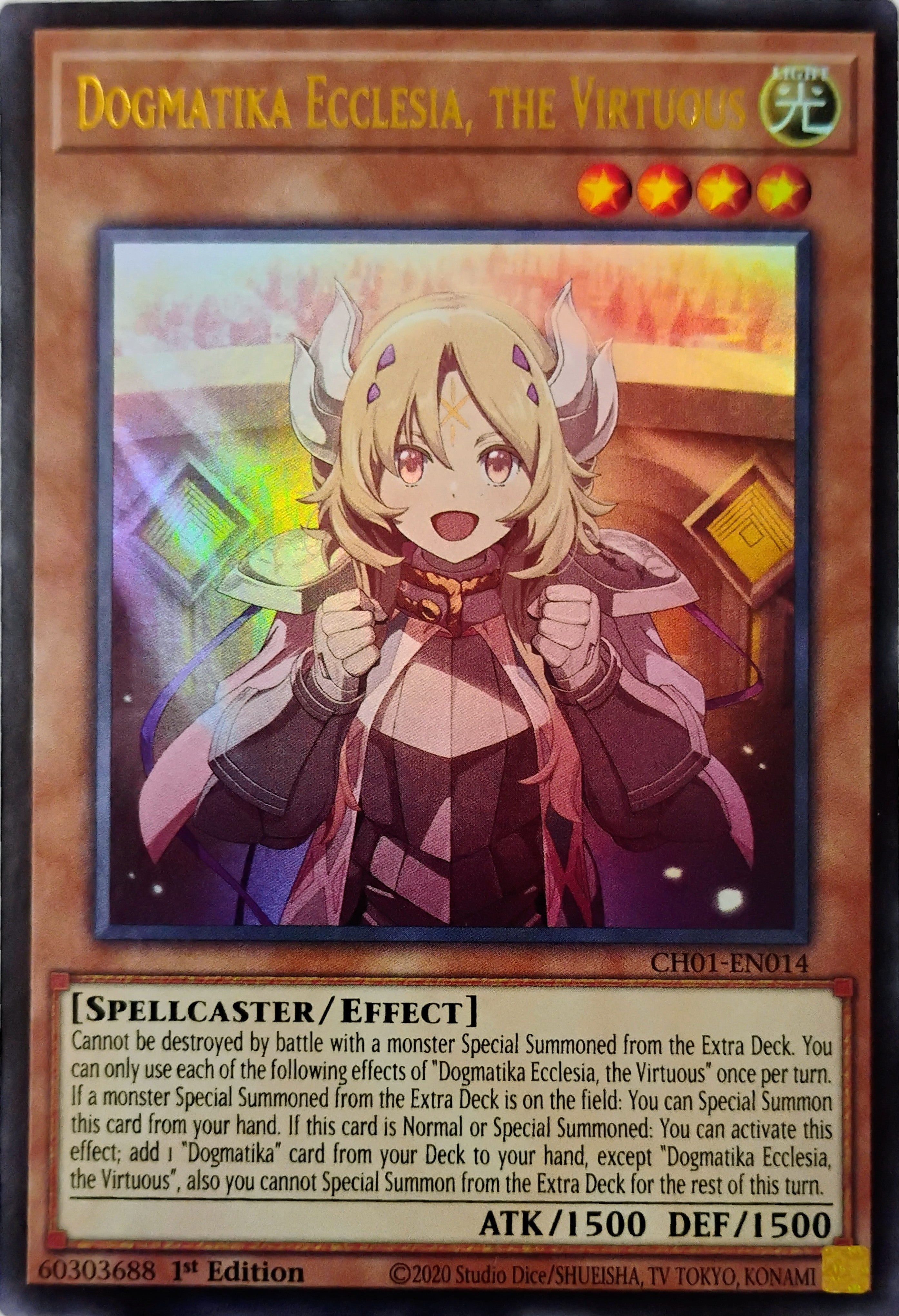 Yugioh! Dogmatika Ecclesia, The Virtuous Ch01-en014 Ultra Rare