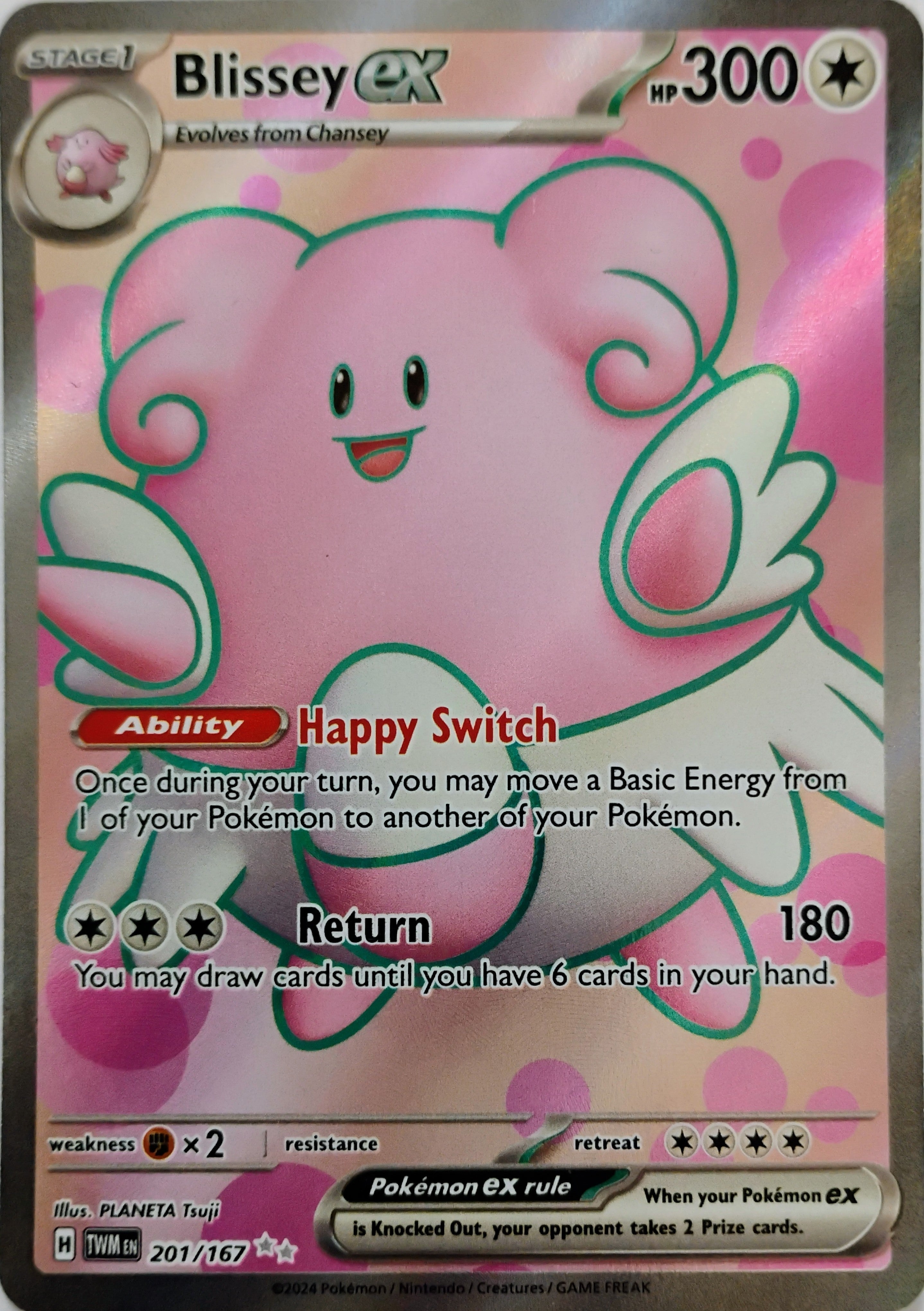 Pokémon tcg Blissey Ex 201/167