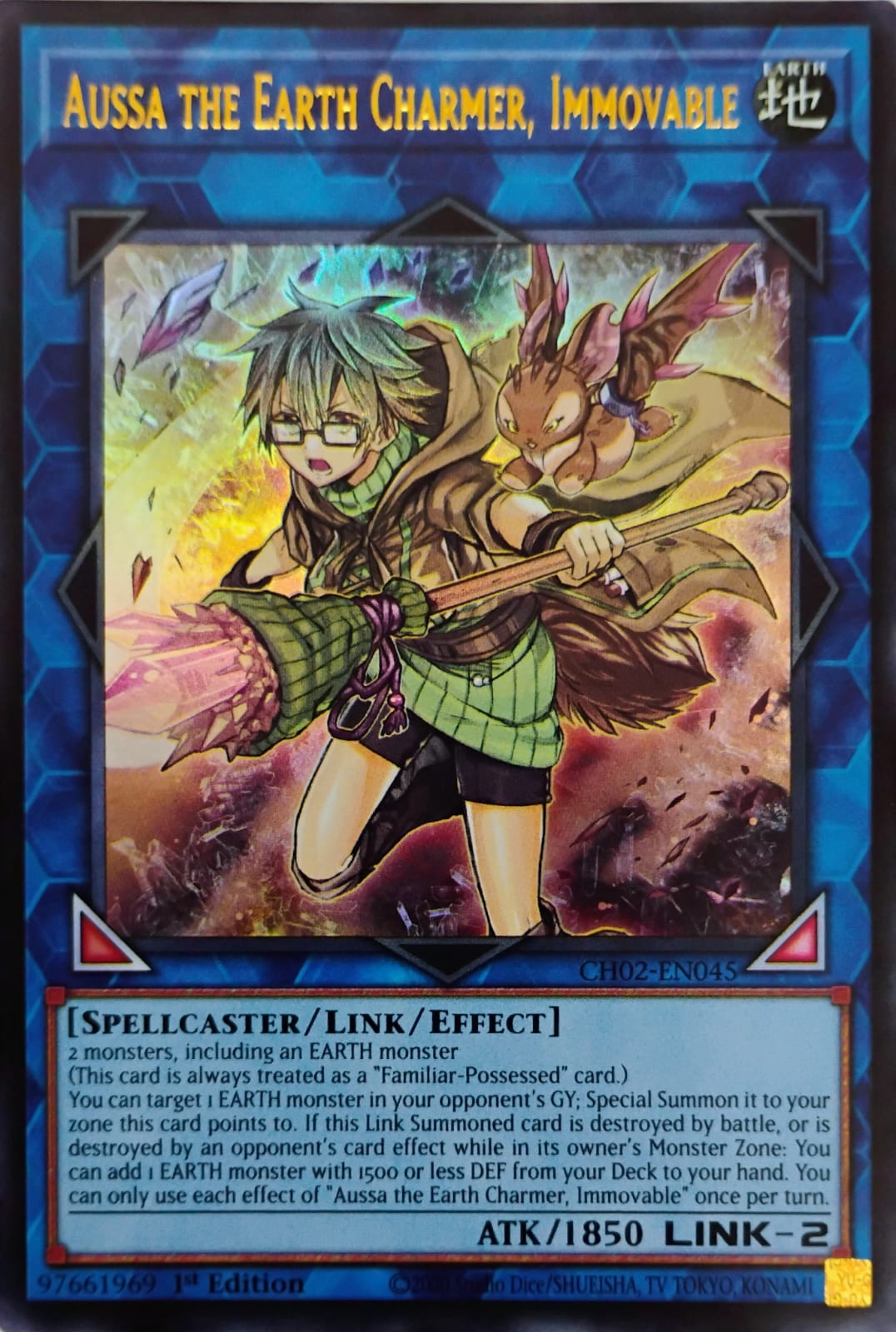 Yugioh! Aussa The Earth Charmer, Immovable Ch02-en045 1st Edition Ultra