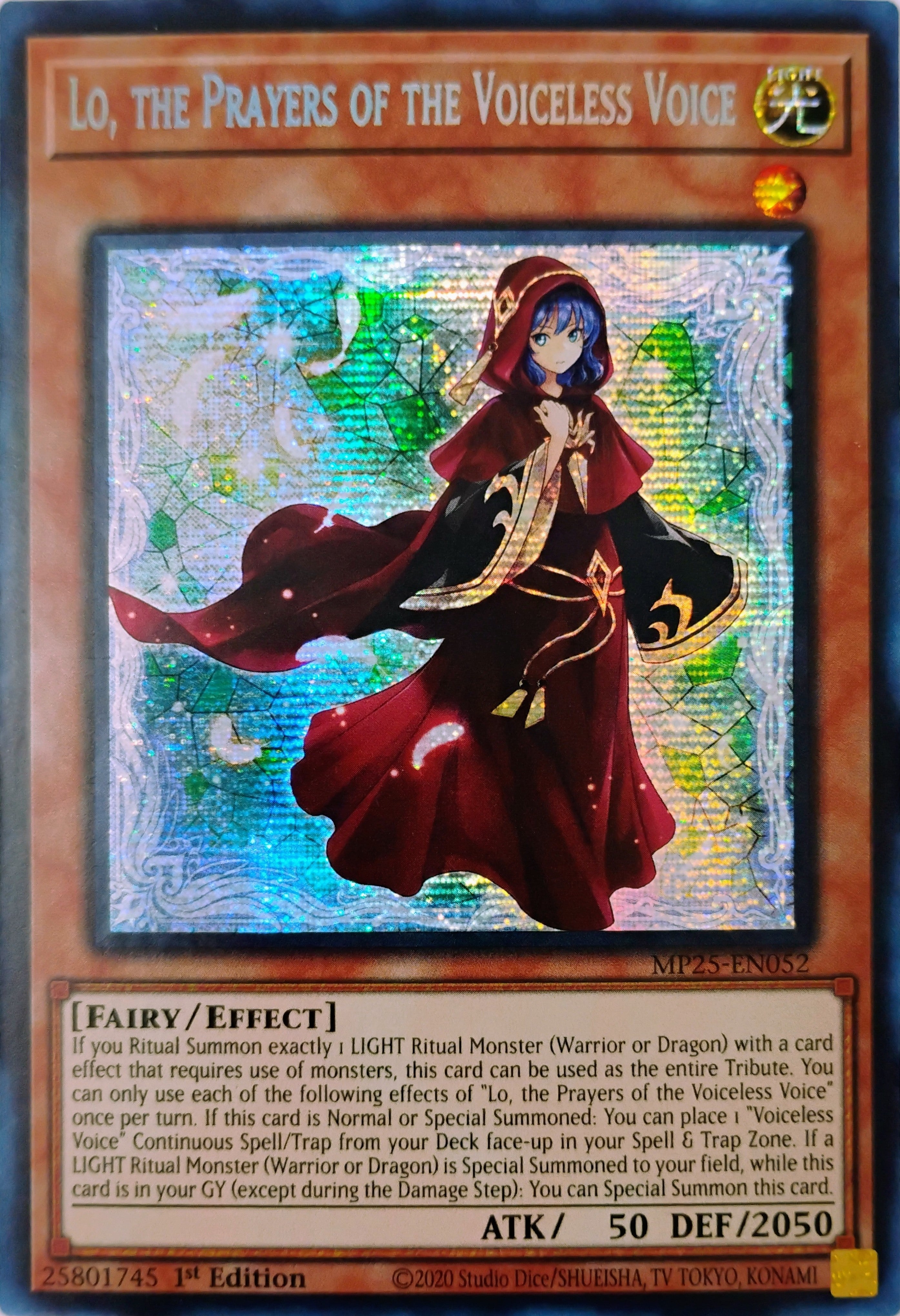 Yugioh! Lo, The Prayers Of The Voiceless Voice Mp25-en052 Prismatica