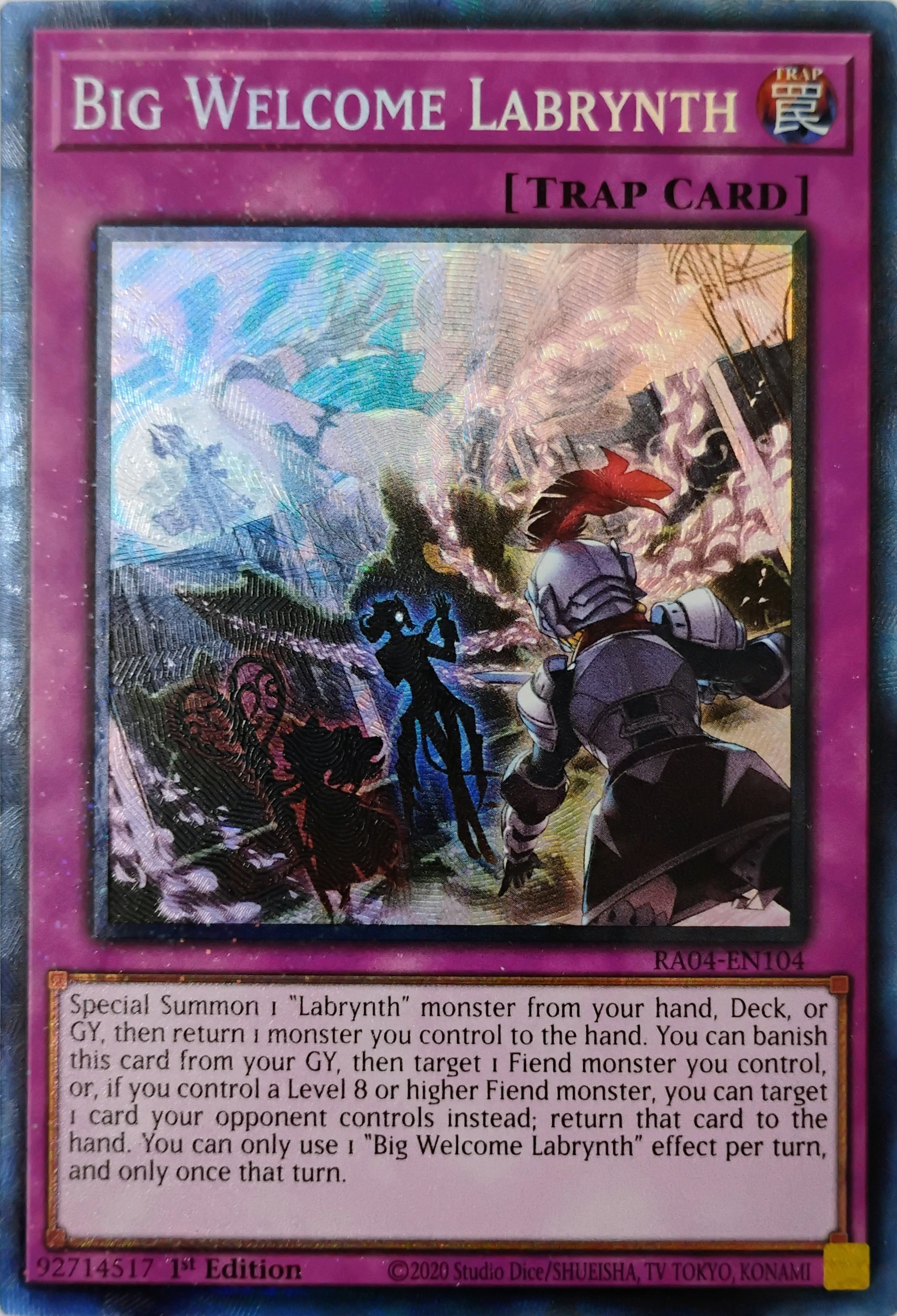 Yugioh! Big welocome labrynth Ra04-en104 Collector