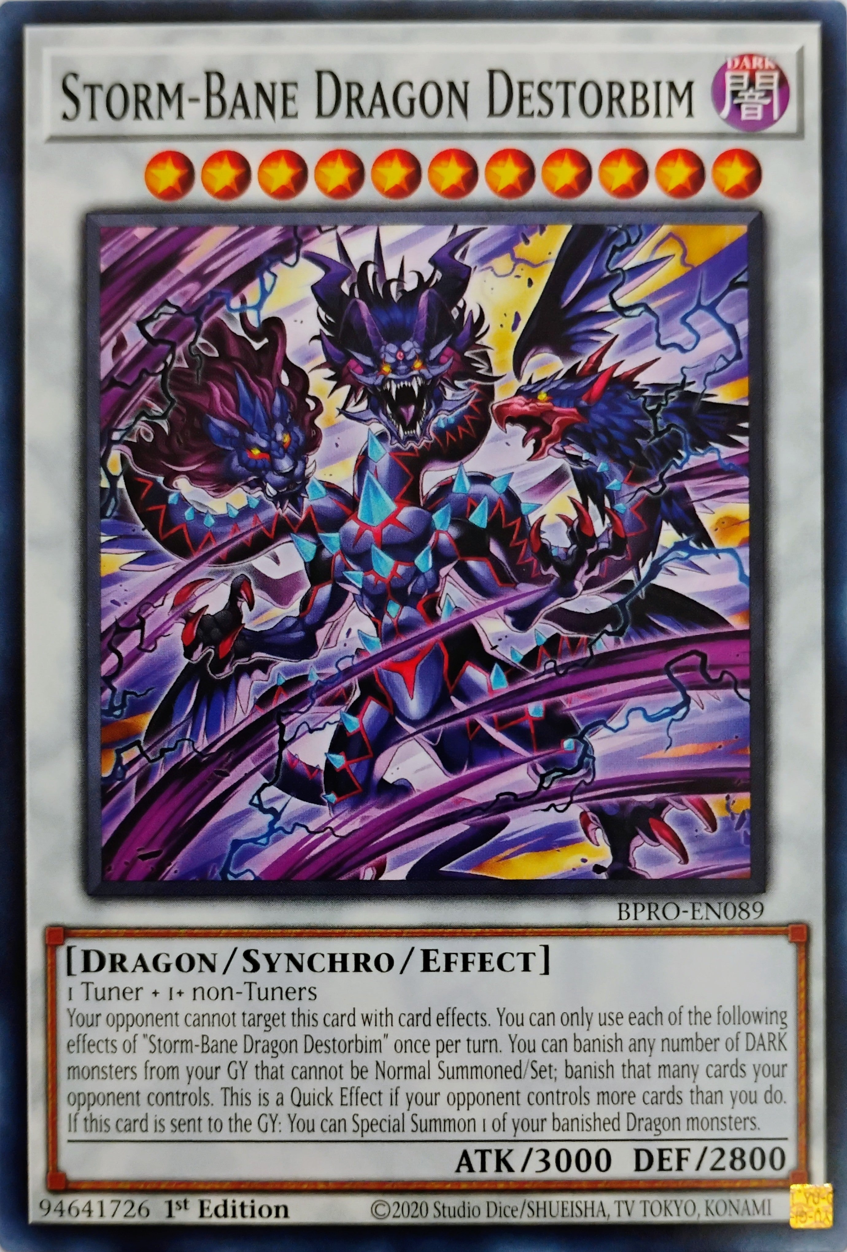 Yugioh! Storm-Bane Dragon Destorbim Bpro-en089