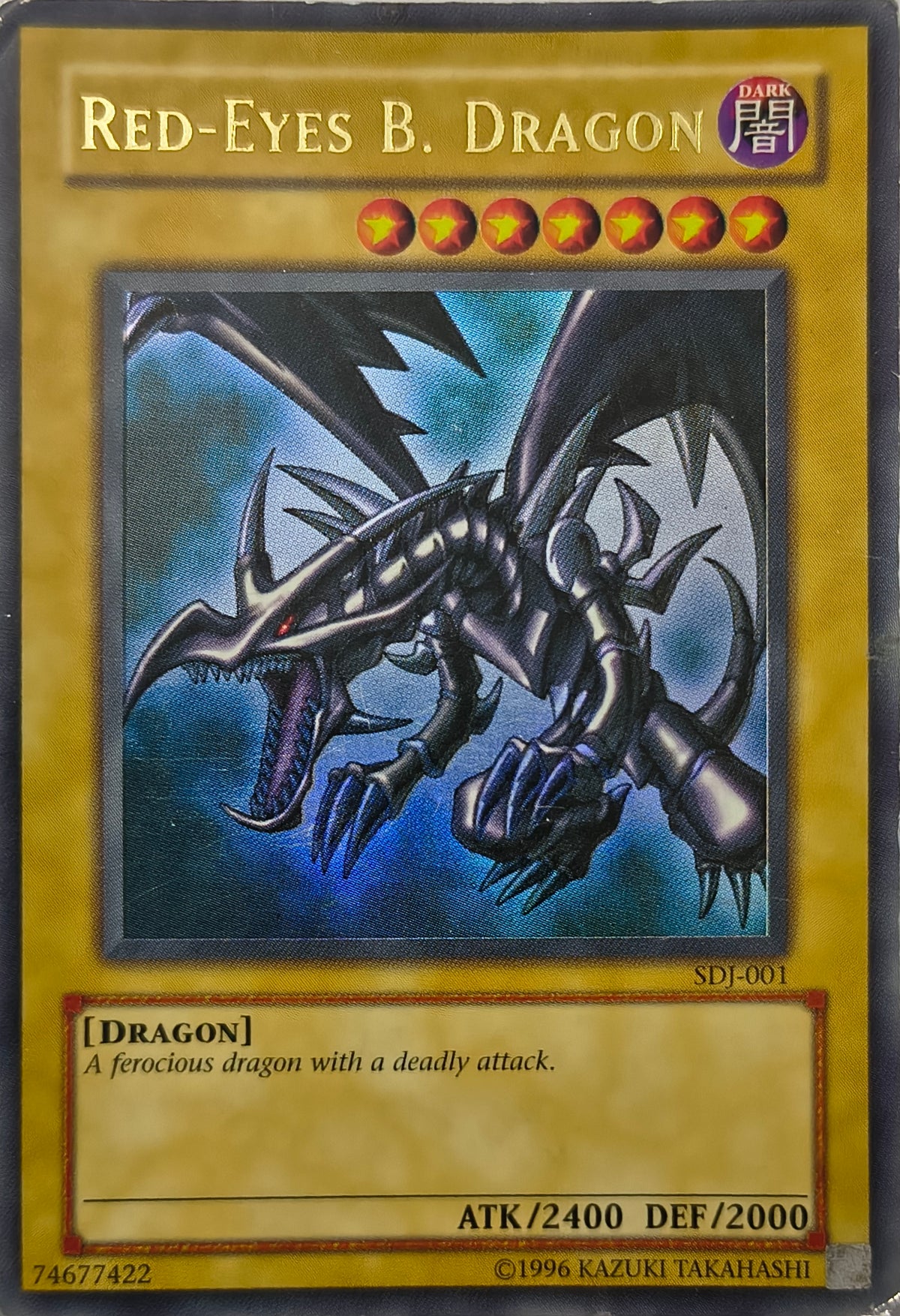 Yugioh! Red-eyes B. Dragon Sdj-001 Ultra Rare (DMG)