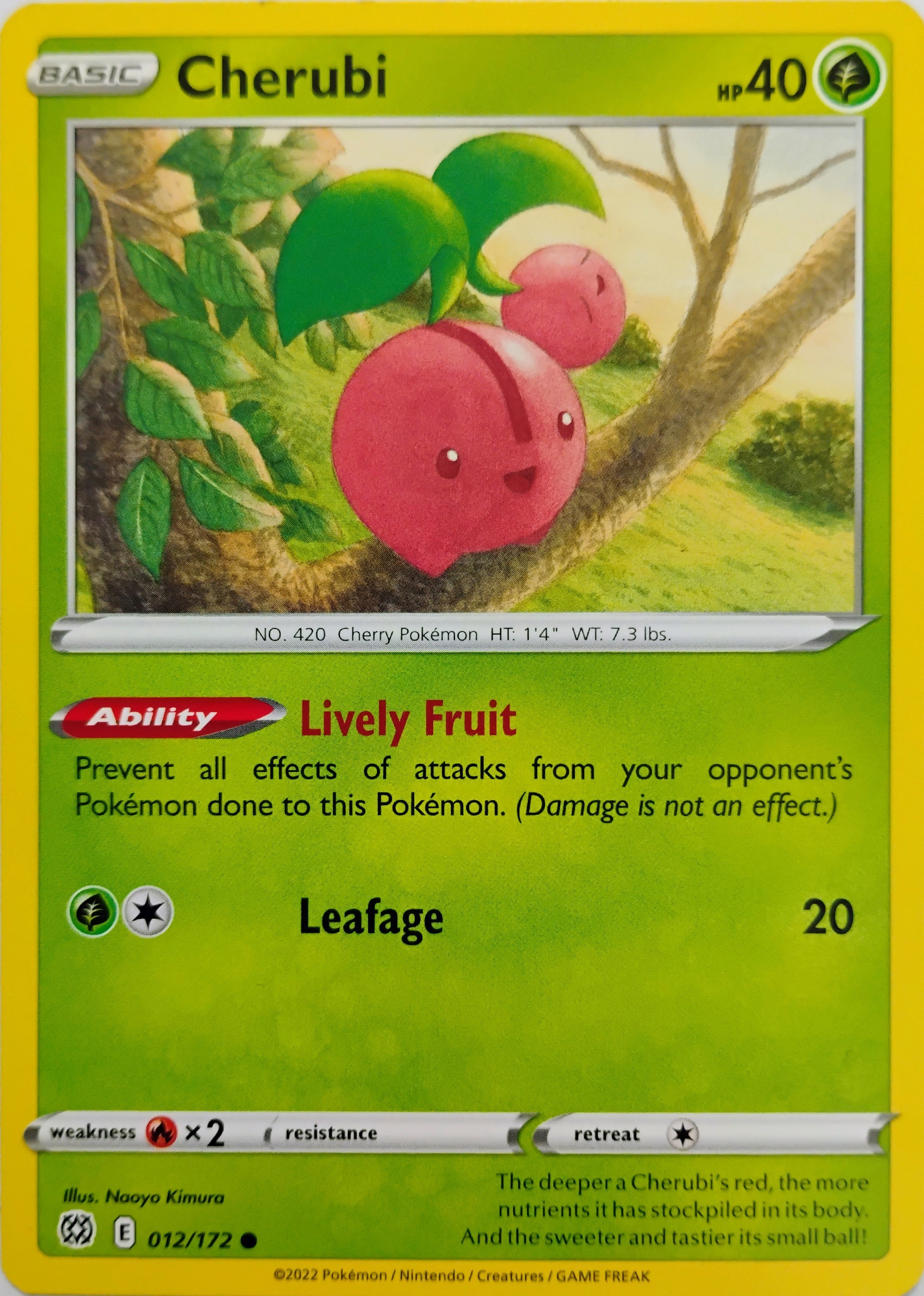Pokémon tcg Cherubi 012/172