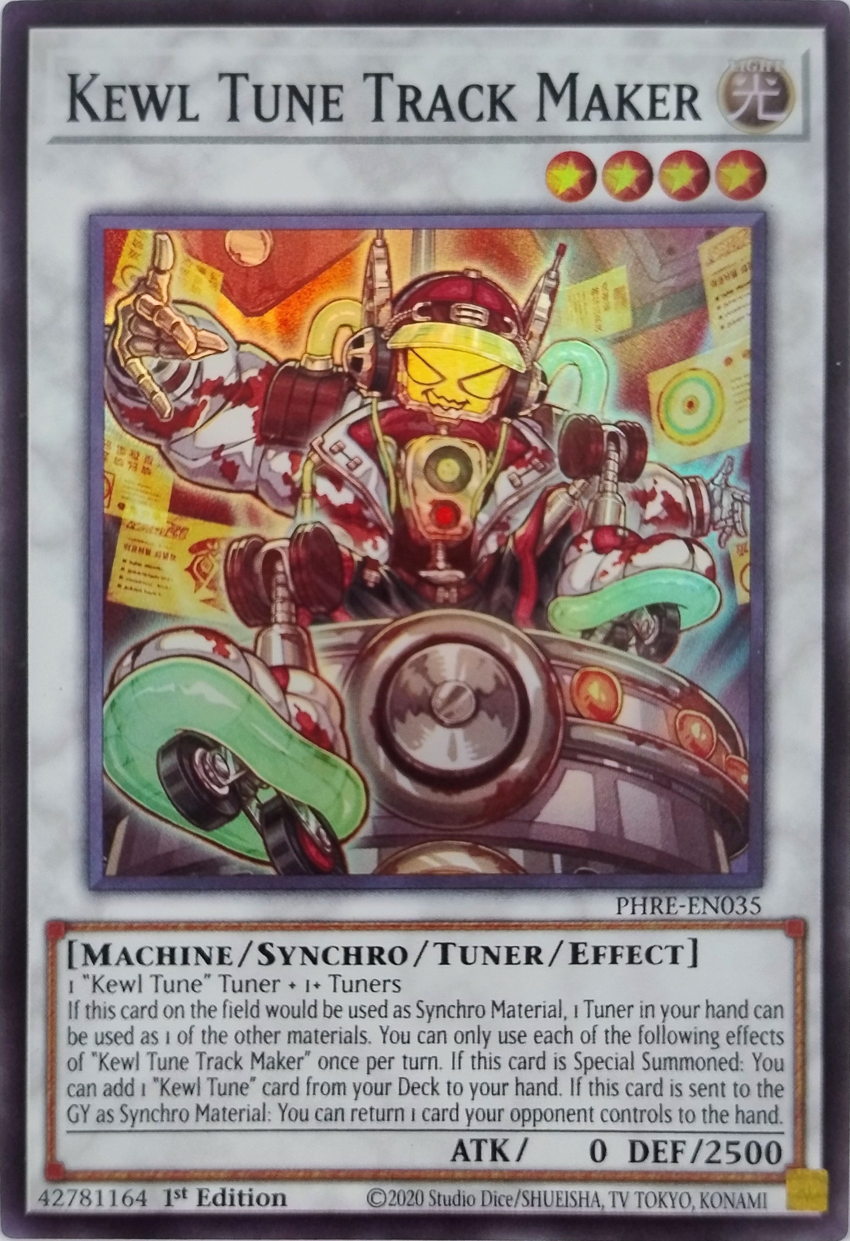 Yugioh! Kewl Tune Track Maker Phre-en035 1st Edition Super Rara