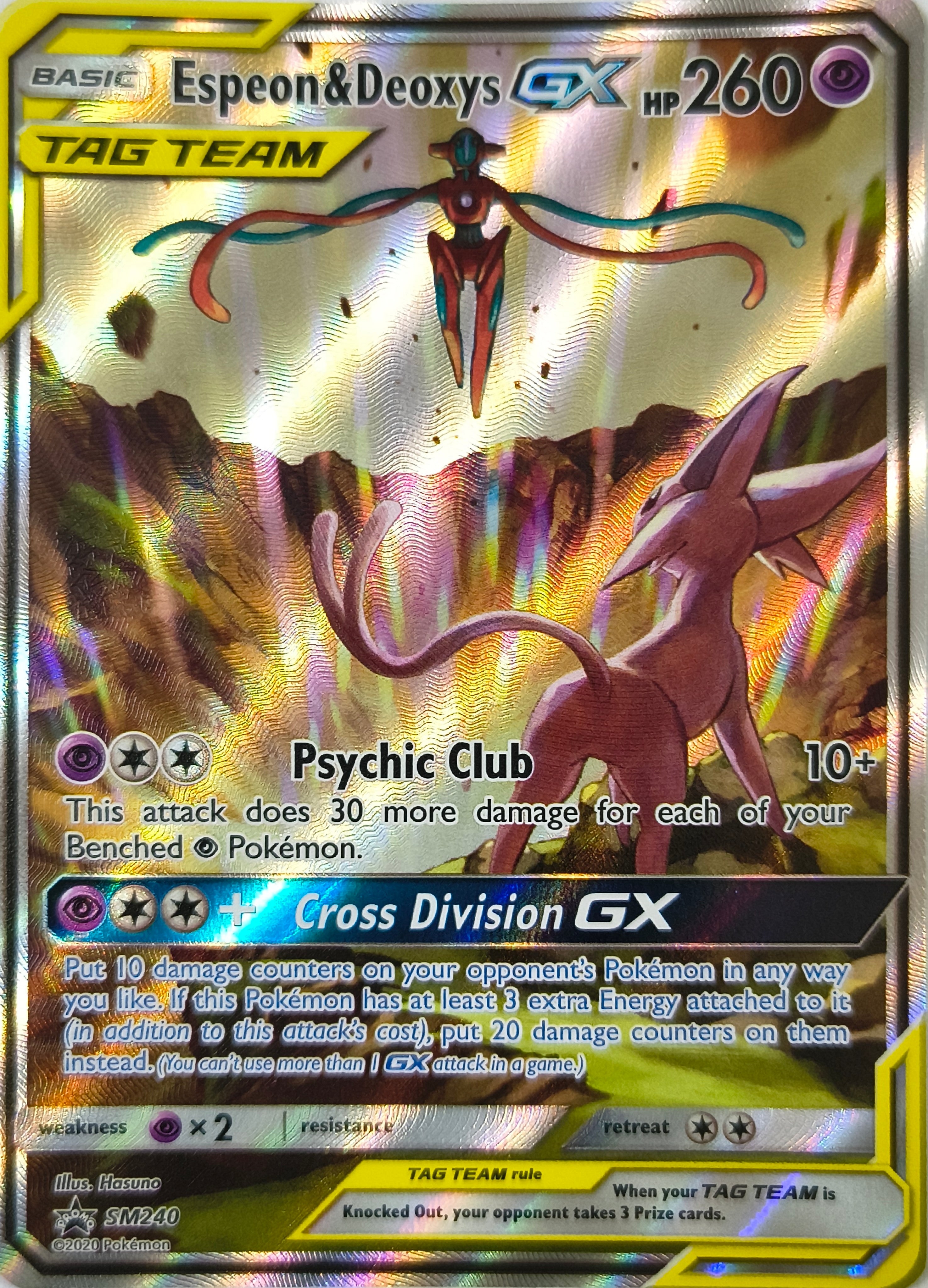 Pokémon tcg Espeon & Deoxys GX Sm240