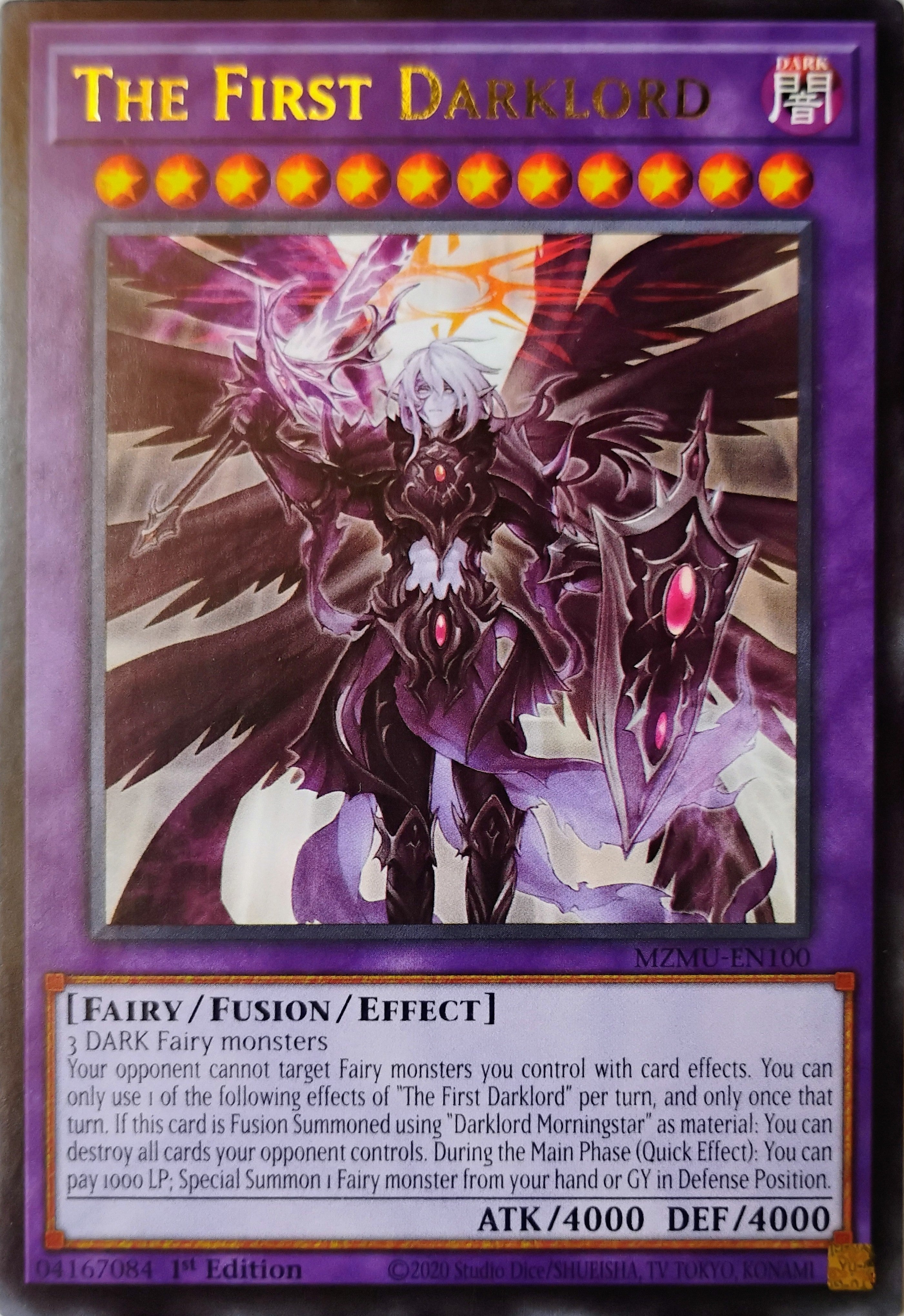 Yugioh! The First Darklord Mzmu-en100 Rara