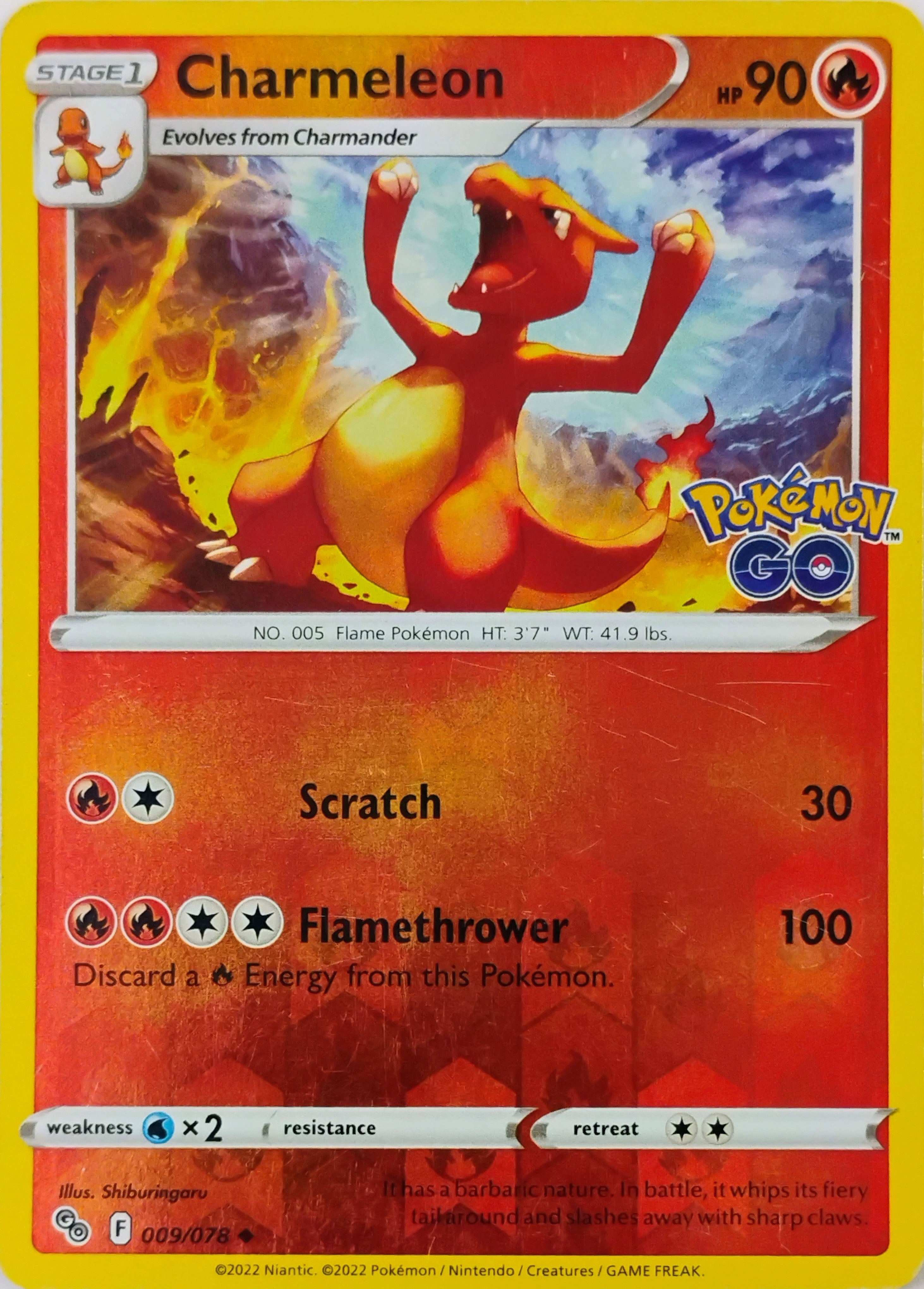 Pokémon tcg Charmeleon 009/078 Reverse (PGO)