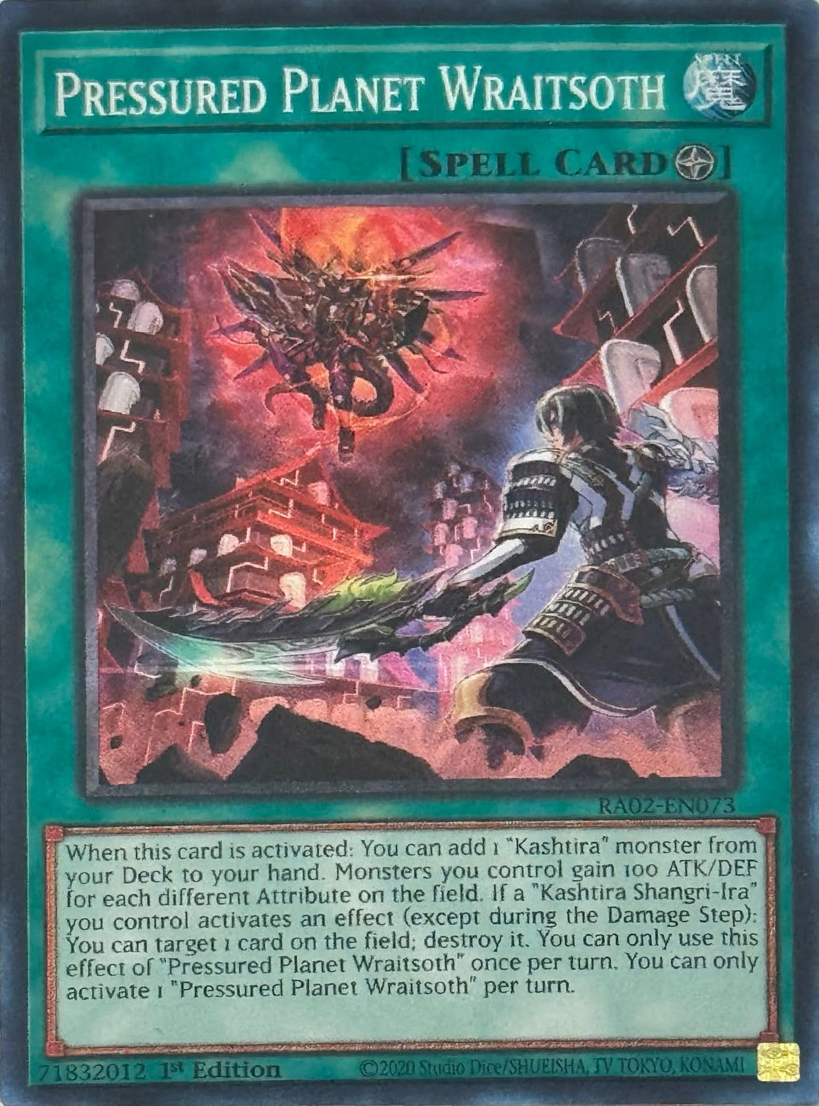 Yugioh! Pressured Planet Wraitsoth RA02-EN073 1st Edition Collector