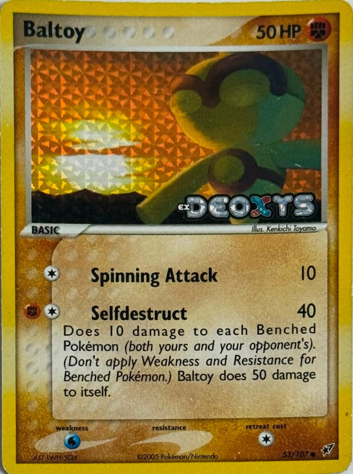 Pokémon Tcg Baltoy 53/107 Holo (Ex Deoxys)