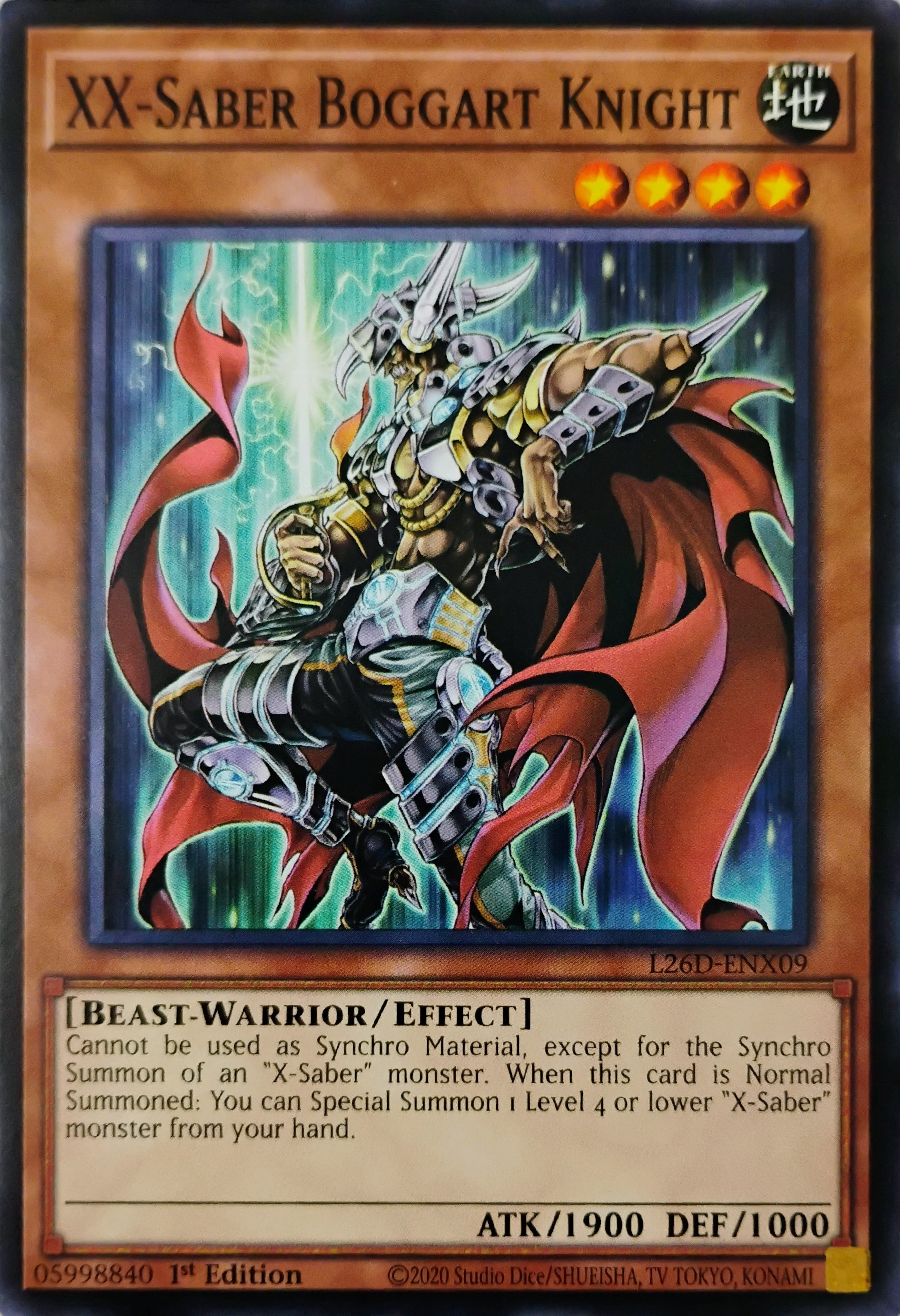 Yugioh! XX-Saber Boggart Knight L26D-ENX09 1st edition