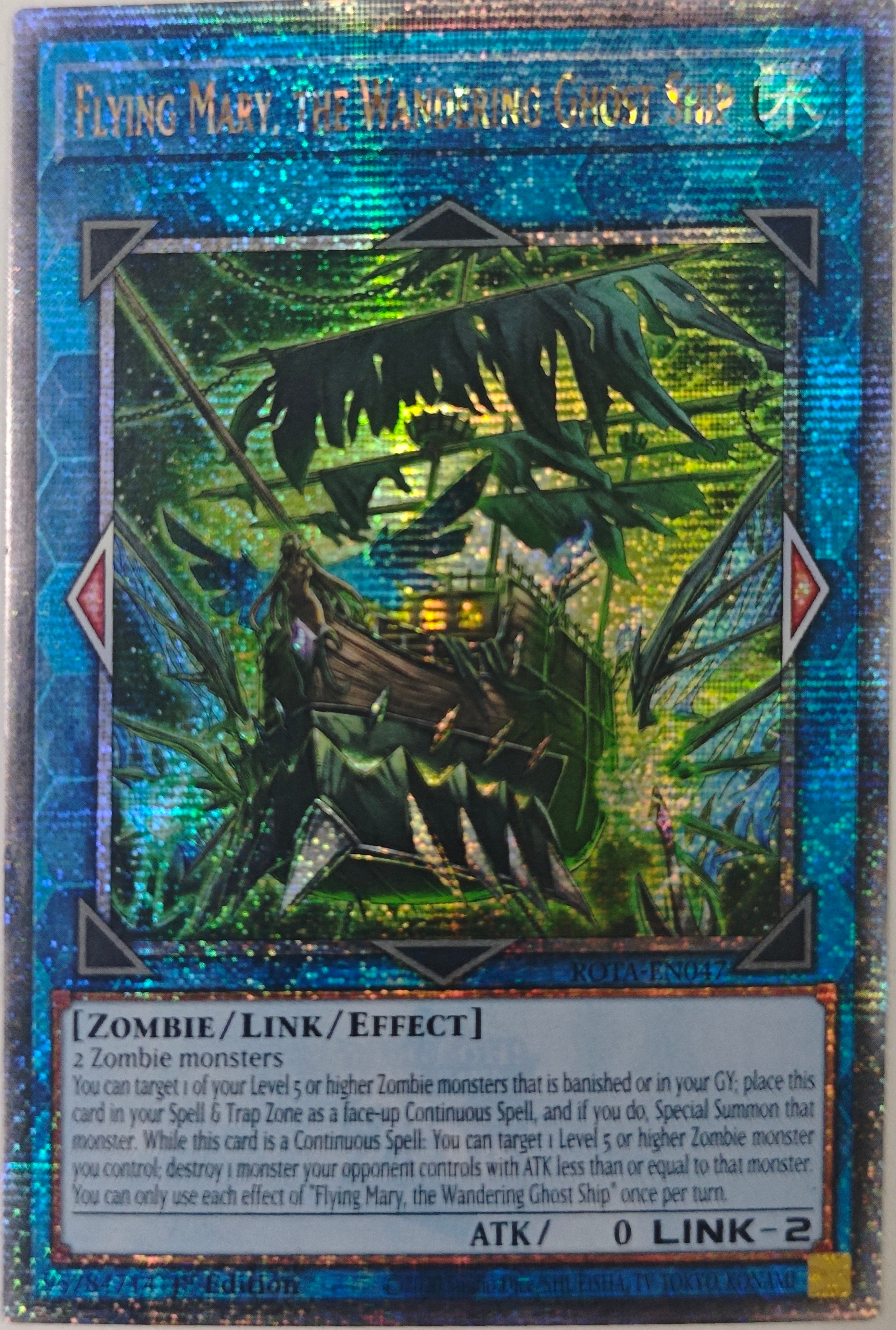 Yugioh! Flying Mary, the Wandering Ghost Ship Rota-En047 1st Edition Quarter