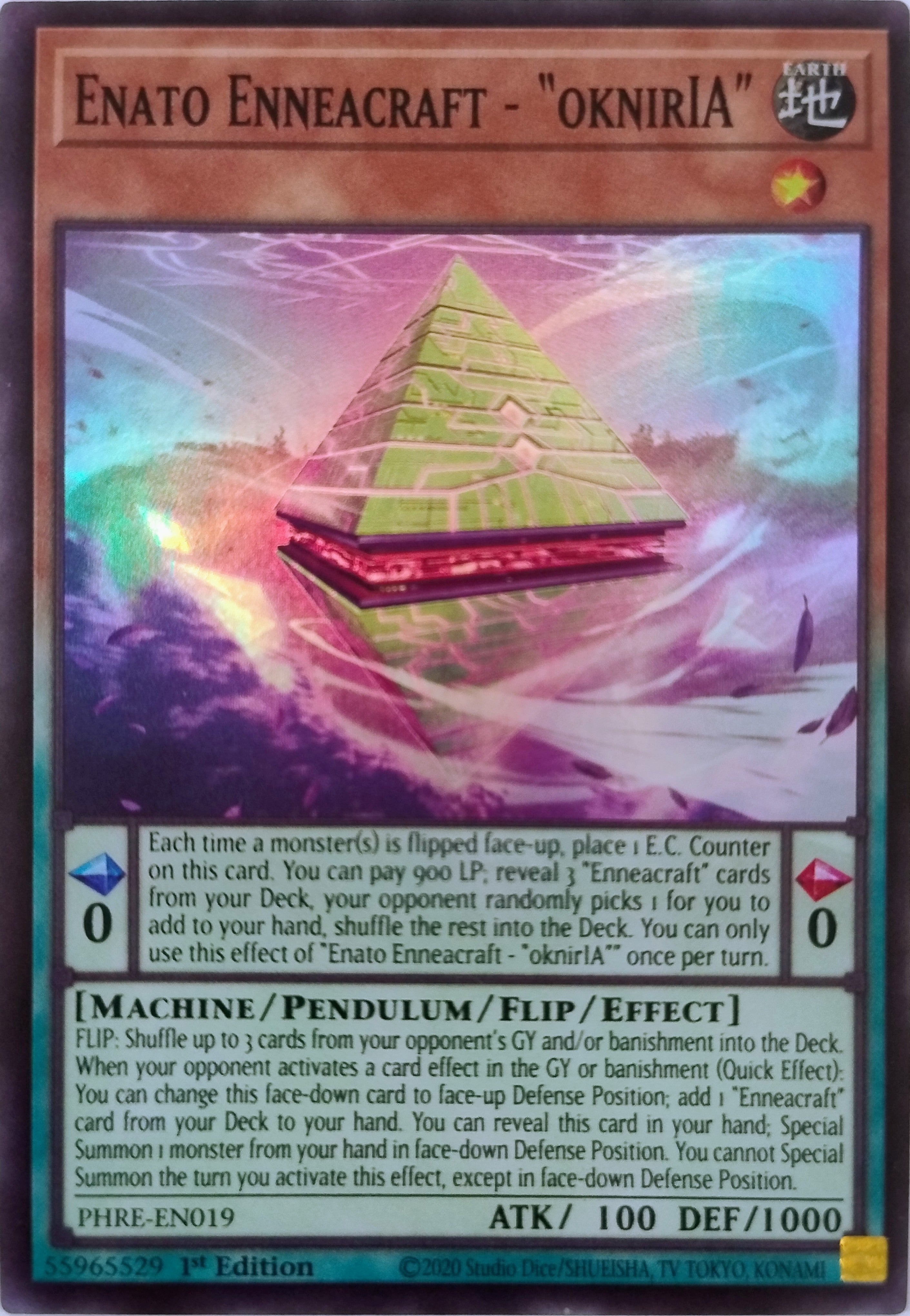 Yugioh! Enato Enneacraft - "OkniIA" Phre-en019 1st Edition Super Rara
