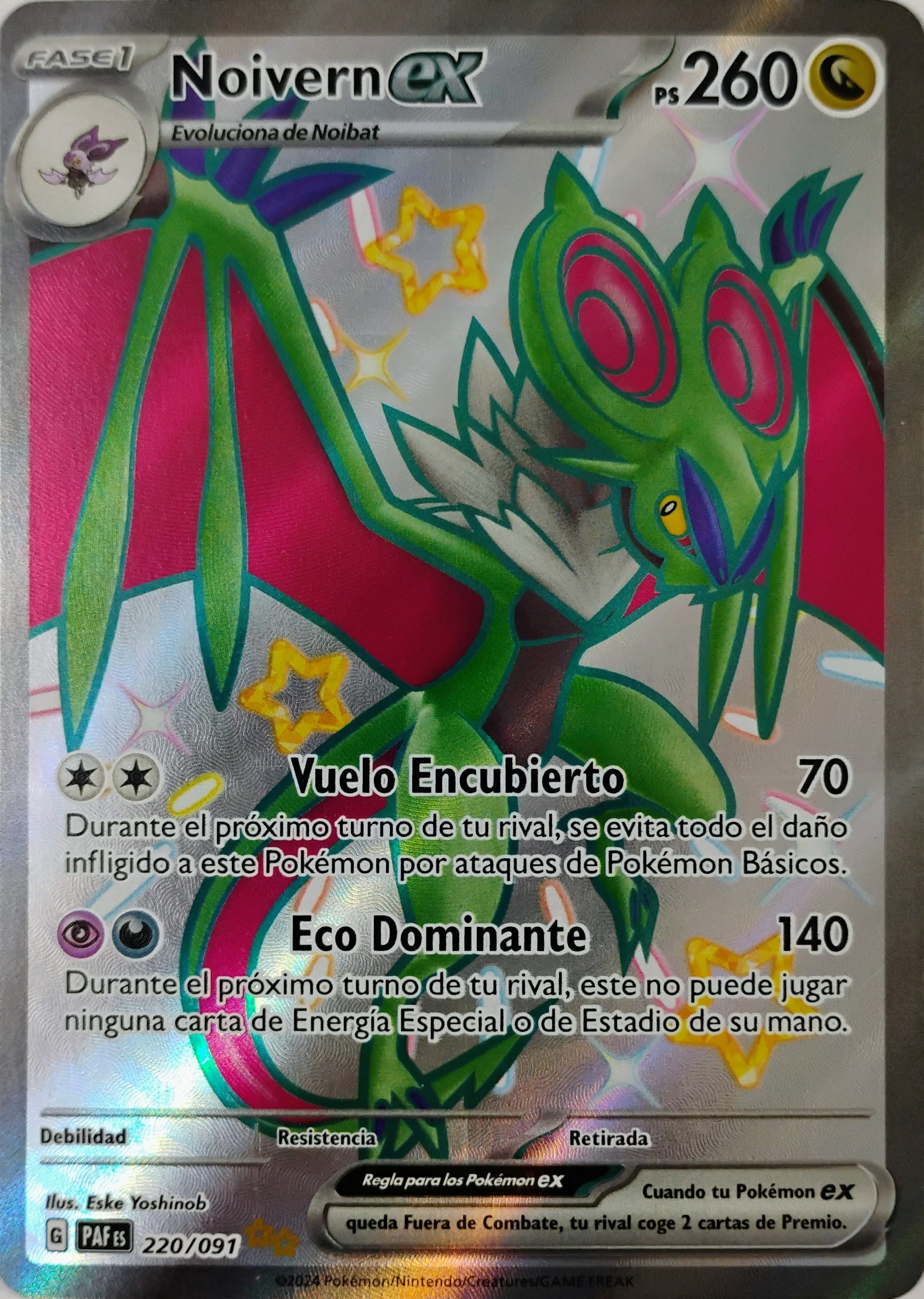 Pokémon tcg Noivern Ex 220/91 (Español)