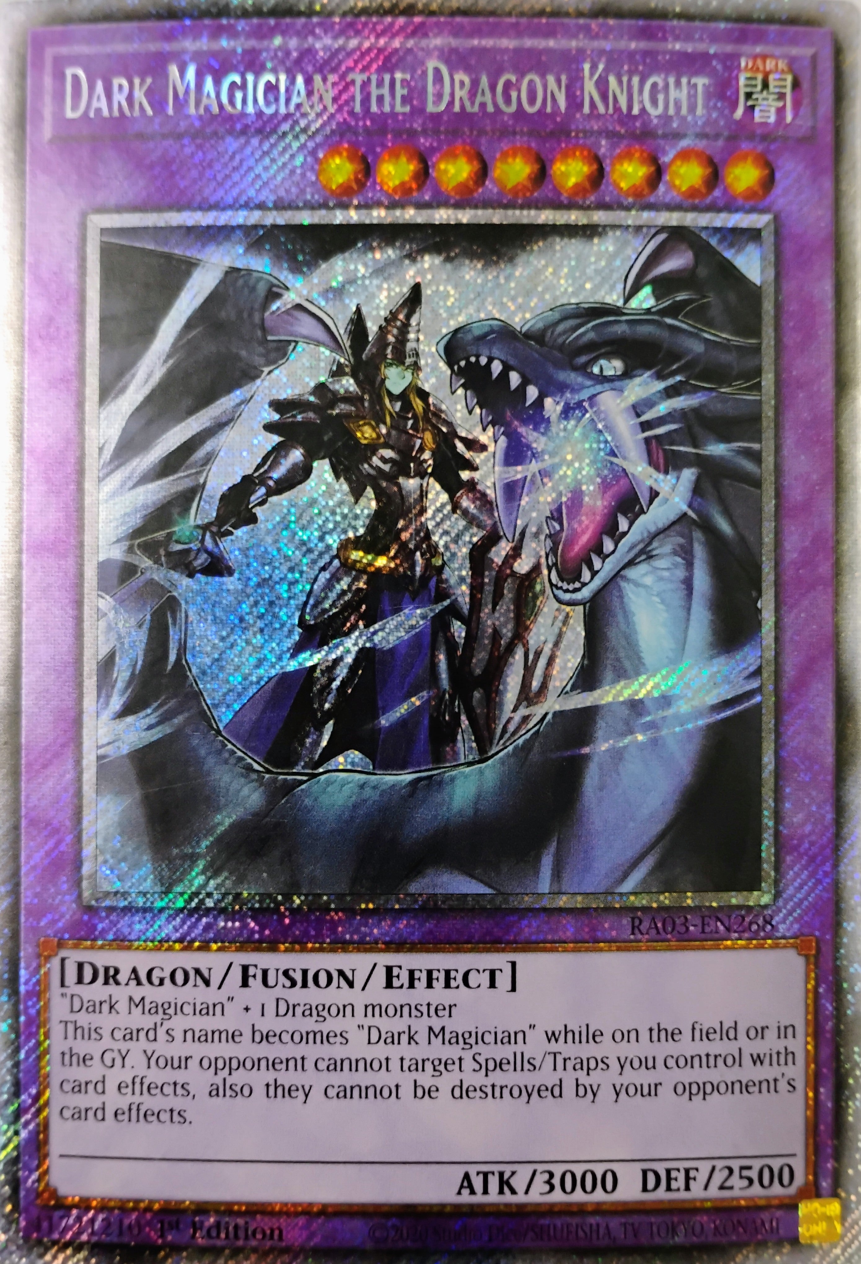 Yugioh! Dark Magician The Dragon Knight Ra03-en268 Platinum Rare