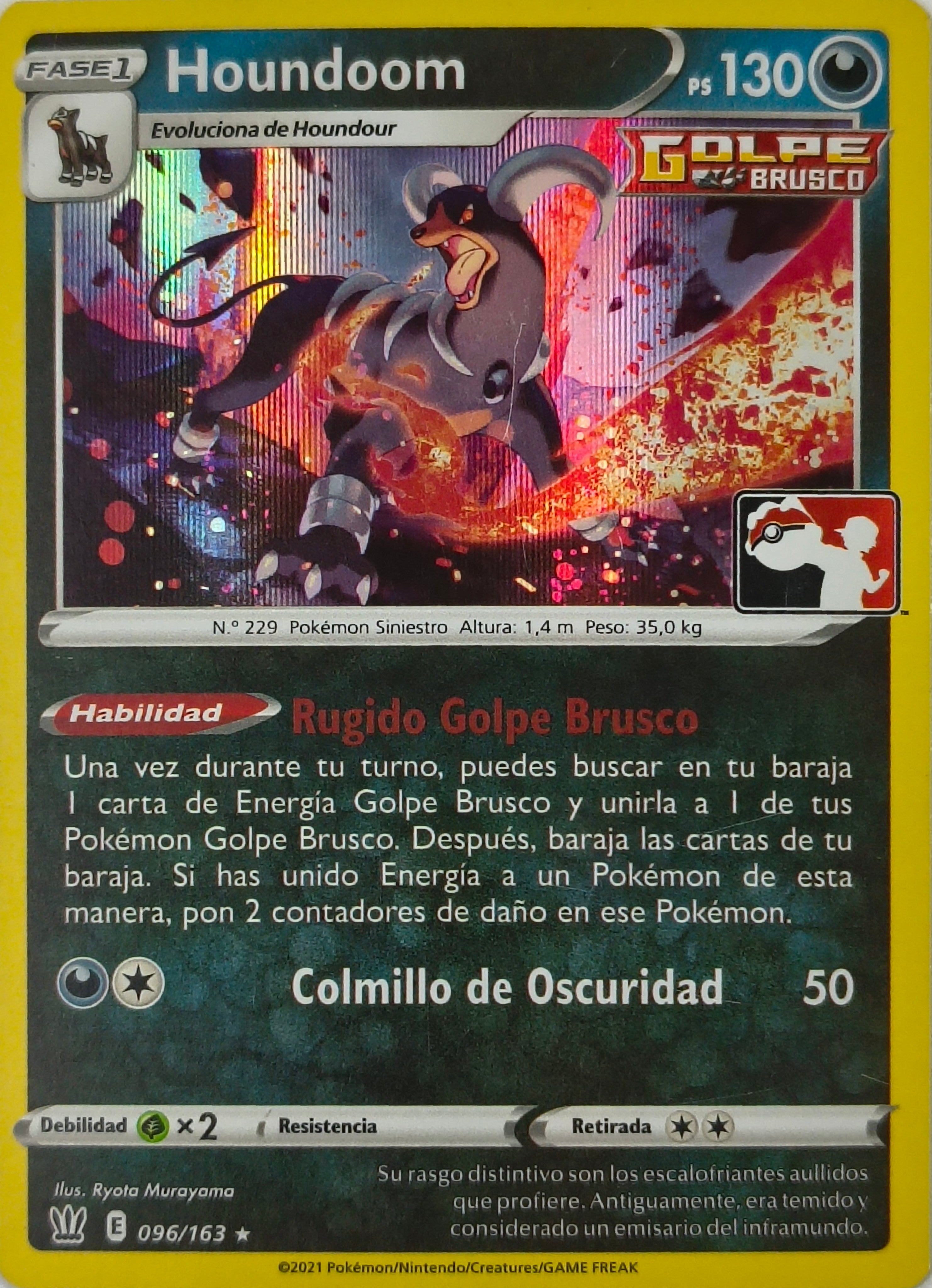 Pokémon tcg Houndoom 096/163 Holo (Liga) (Español)